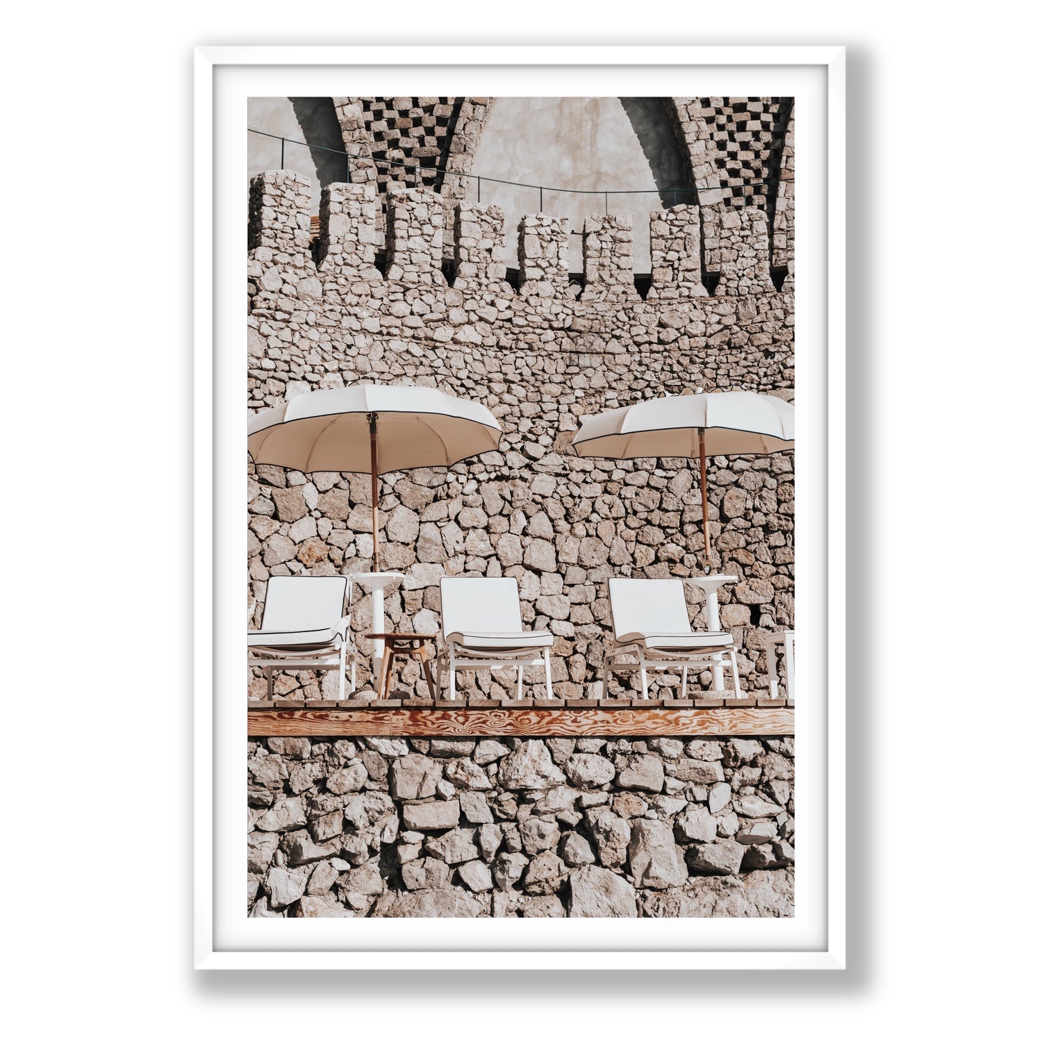 Pietra Amalfitana fine art print, Amalfi, Italy, luxury escapes artwork, Statement, White Frame · Matboard, Fine Art Print