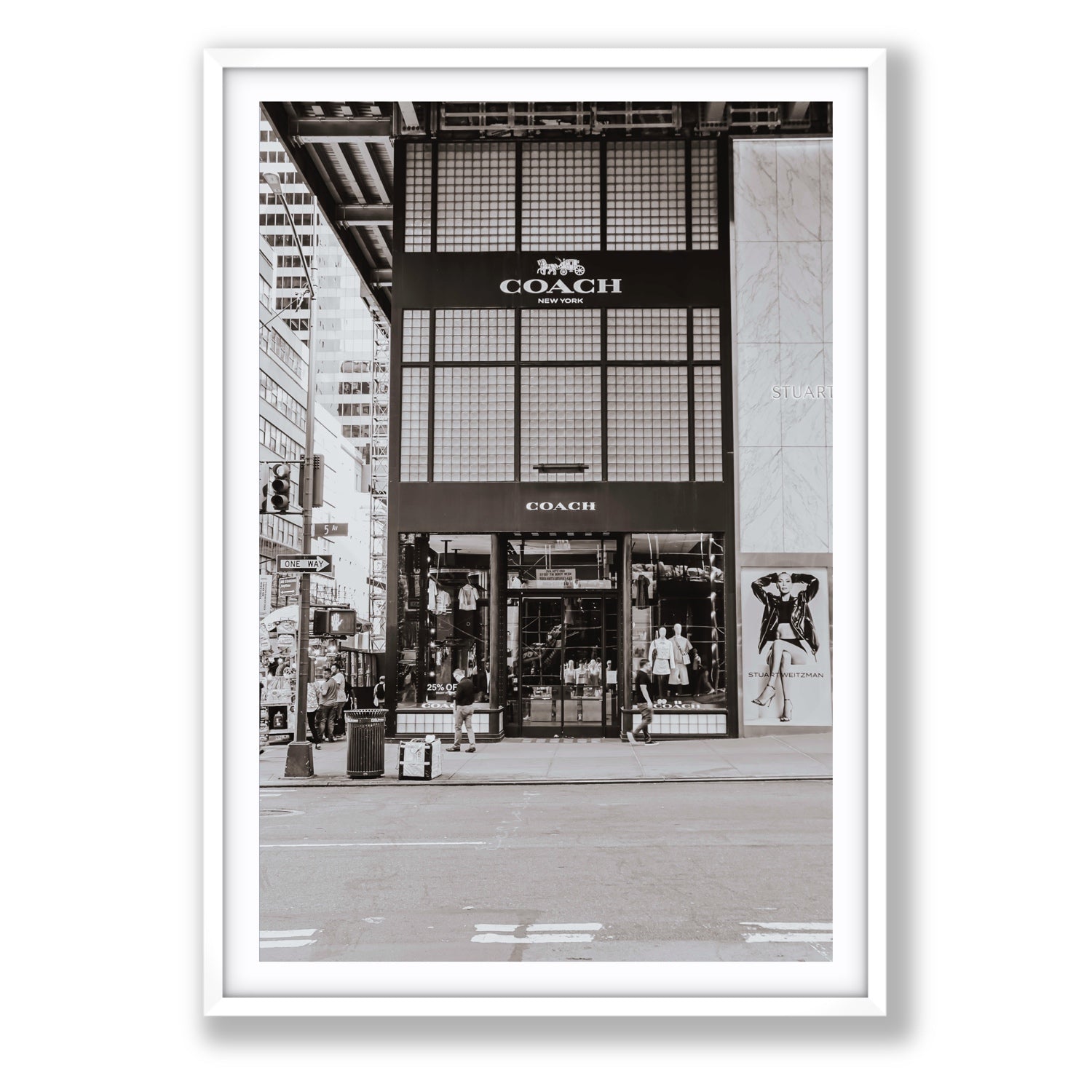 Coach Uptown fine art print, New York, United States, Statement, White Frame · Matboard, Fine Art Print