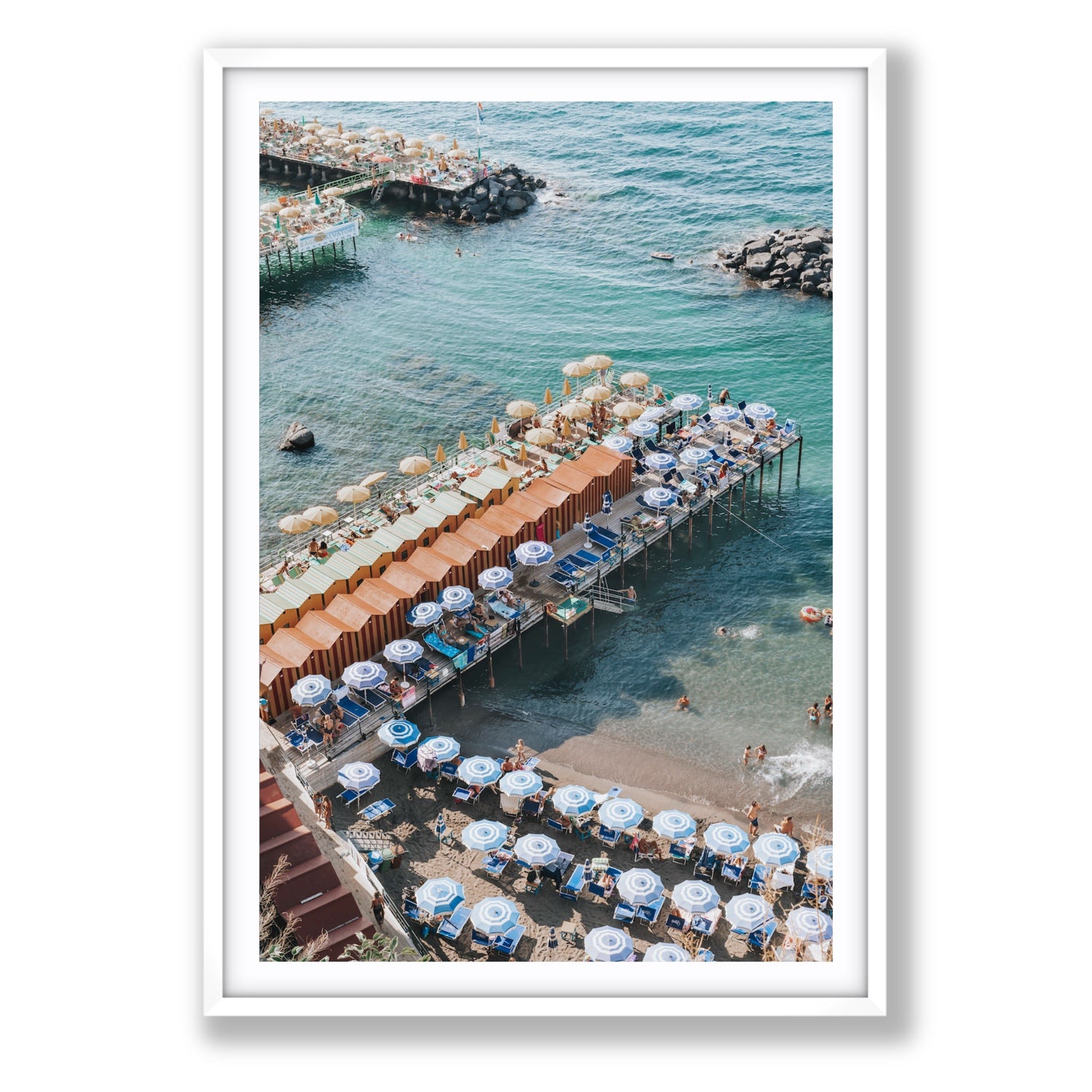 Ocean Fantasy fine art print, Sorrento, Italy, Statement, White Frame · Matboard, Fine Art Print