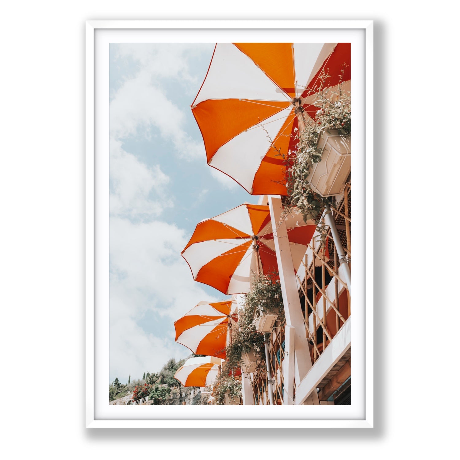 Mantienilo Semplice fine art print, Positano, Italy, Statement, White Frame · Matboard, Fine Art Print