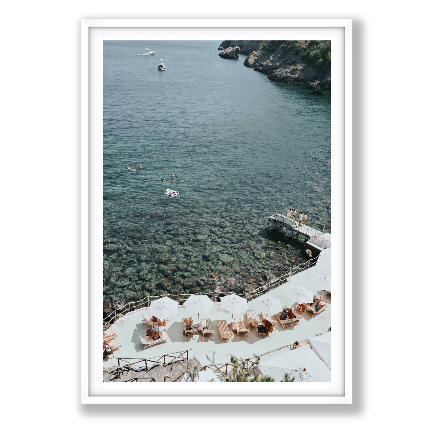 Until The Sun Goes Down Tuscany Italian decor wall art Statement fine art print in white frame with matboard