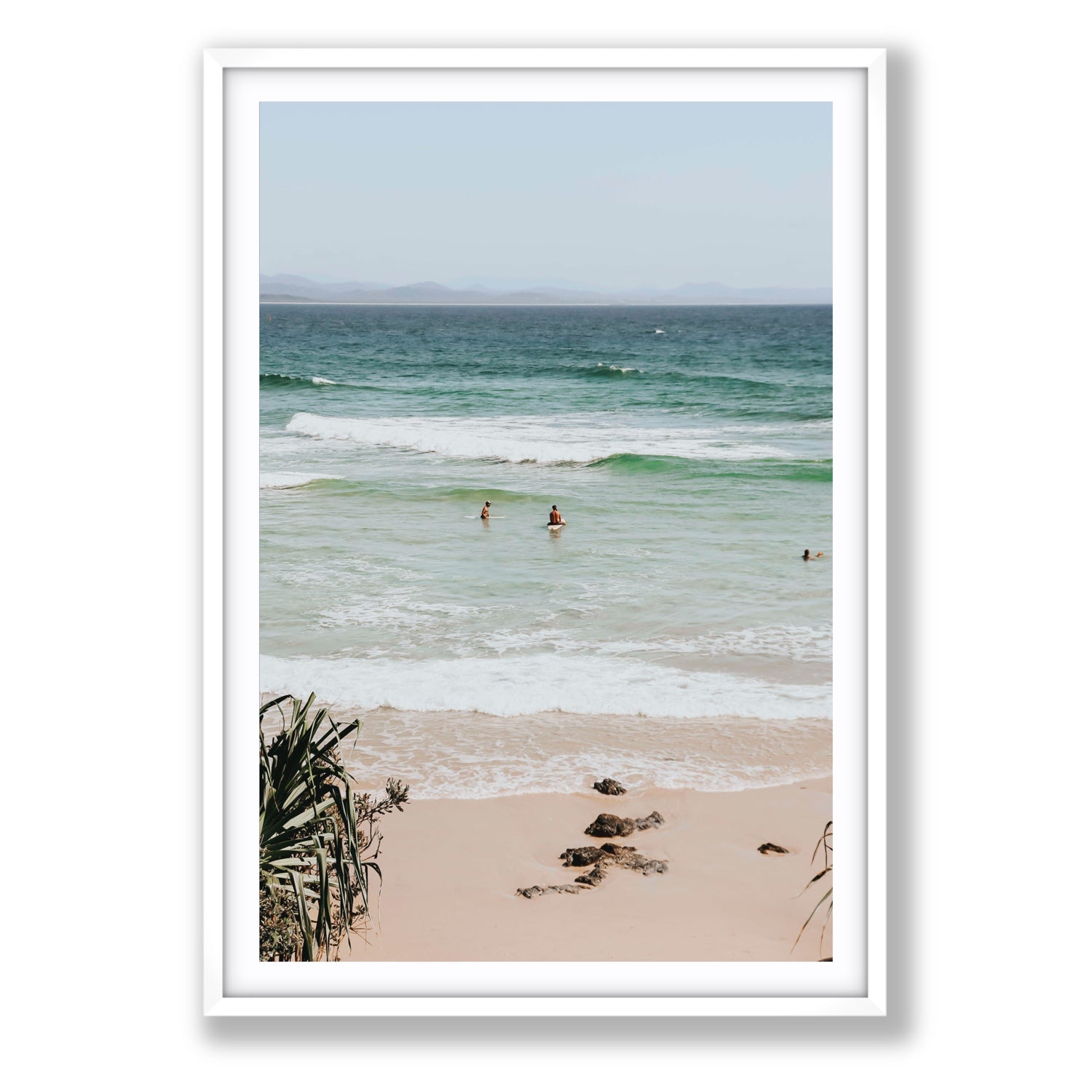 Lets Go Trippin' fine art print, Byron Bay, Australia, Statement, White Frame · Matboard, Fine Art Print