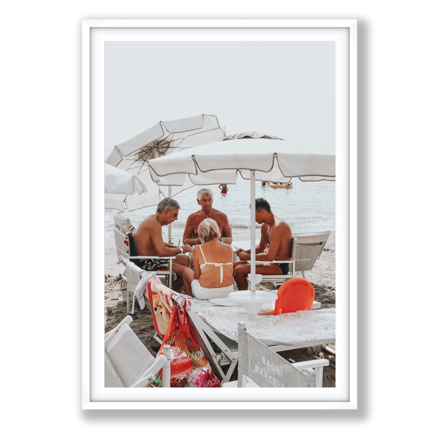 Luck Of The Draw fine art print, Alassio, Italy, Statement, White Frame · Matboard, Fine Art Print
