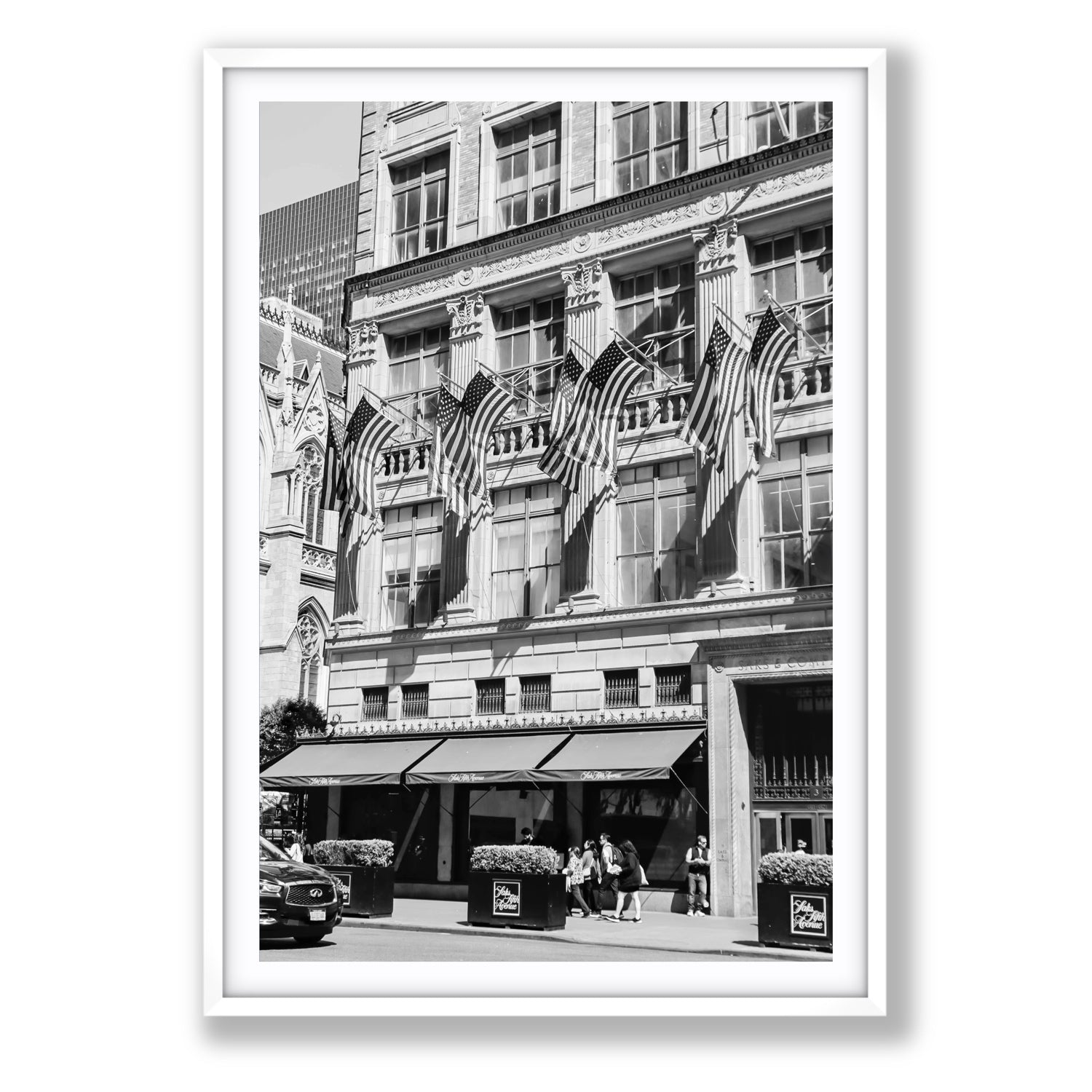 Luxury On Fifth fine art print, New York, United States, Statement, White Frame · Matboard, Fine Art Print