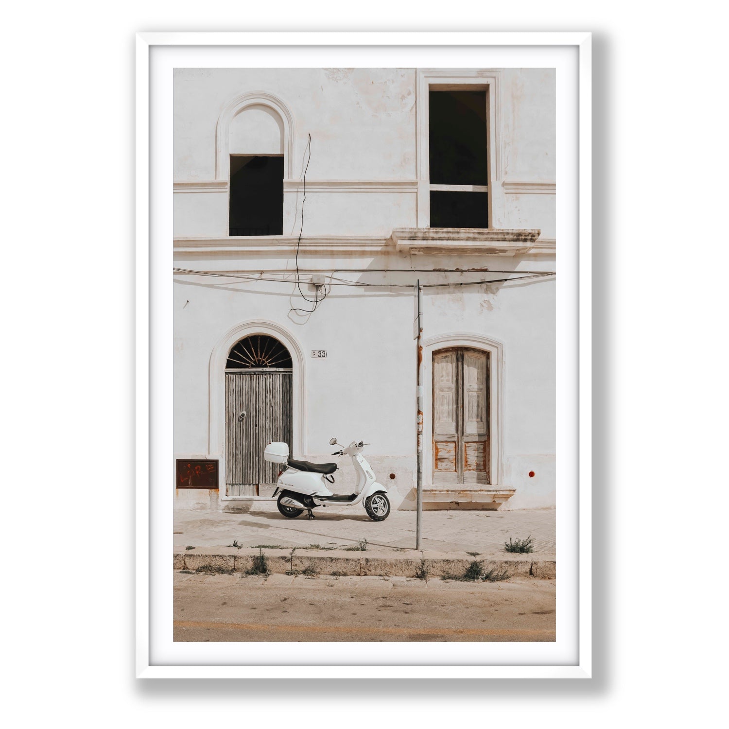 Radiant Ride fine art print, Puglia, Italy, Statement, White Frame · Matboard, Fine Art Print