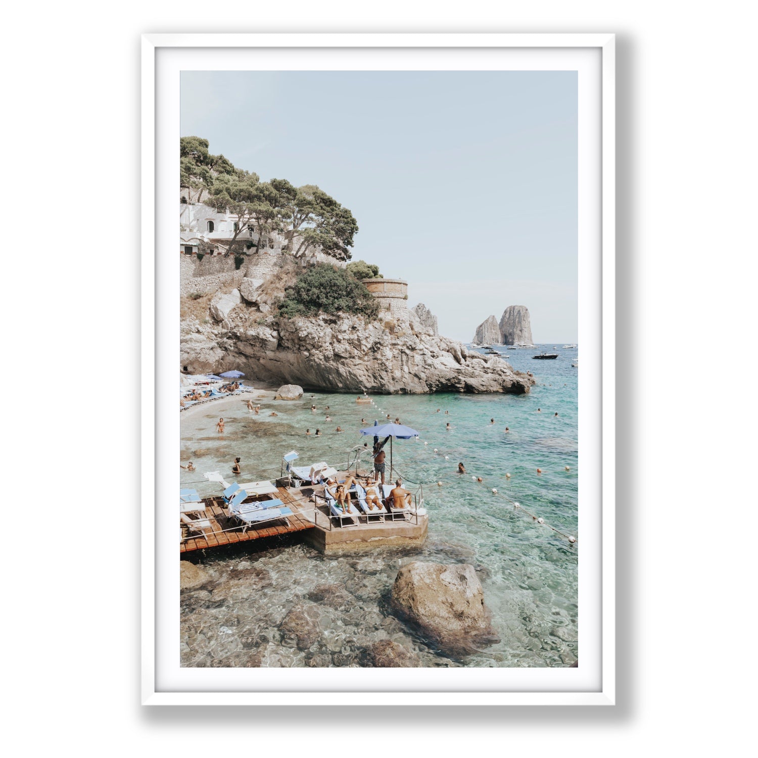 The Sweet Life fine art print, Capri, Italy, Statement, White Frame · Matboard, Fine Art Print