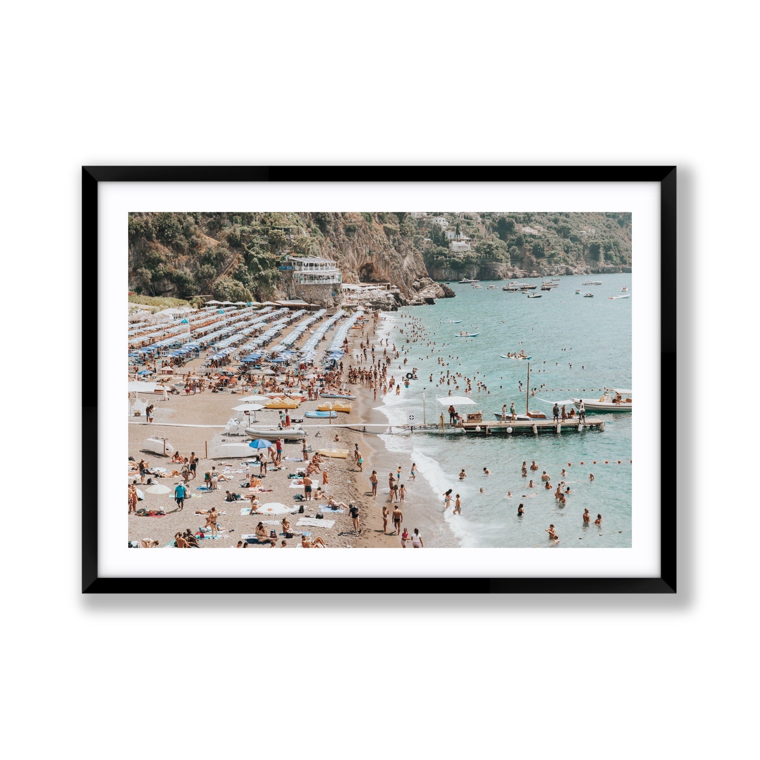 Vista Costiera fine art print, Positano, Italy, Giant, Black Frame · Matboard, Fine Art Print