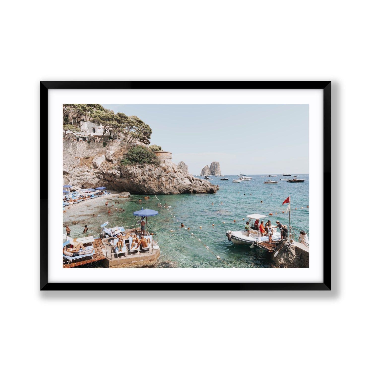Torre Saracena fine art print, Capri, Italy, Giant, Black Frame · Matboard, Fine Art Print