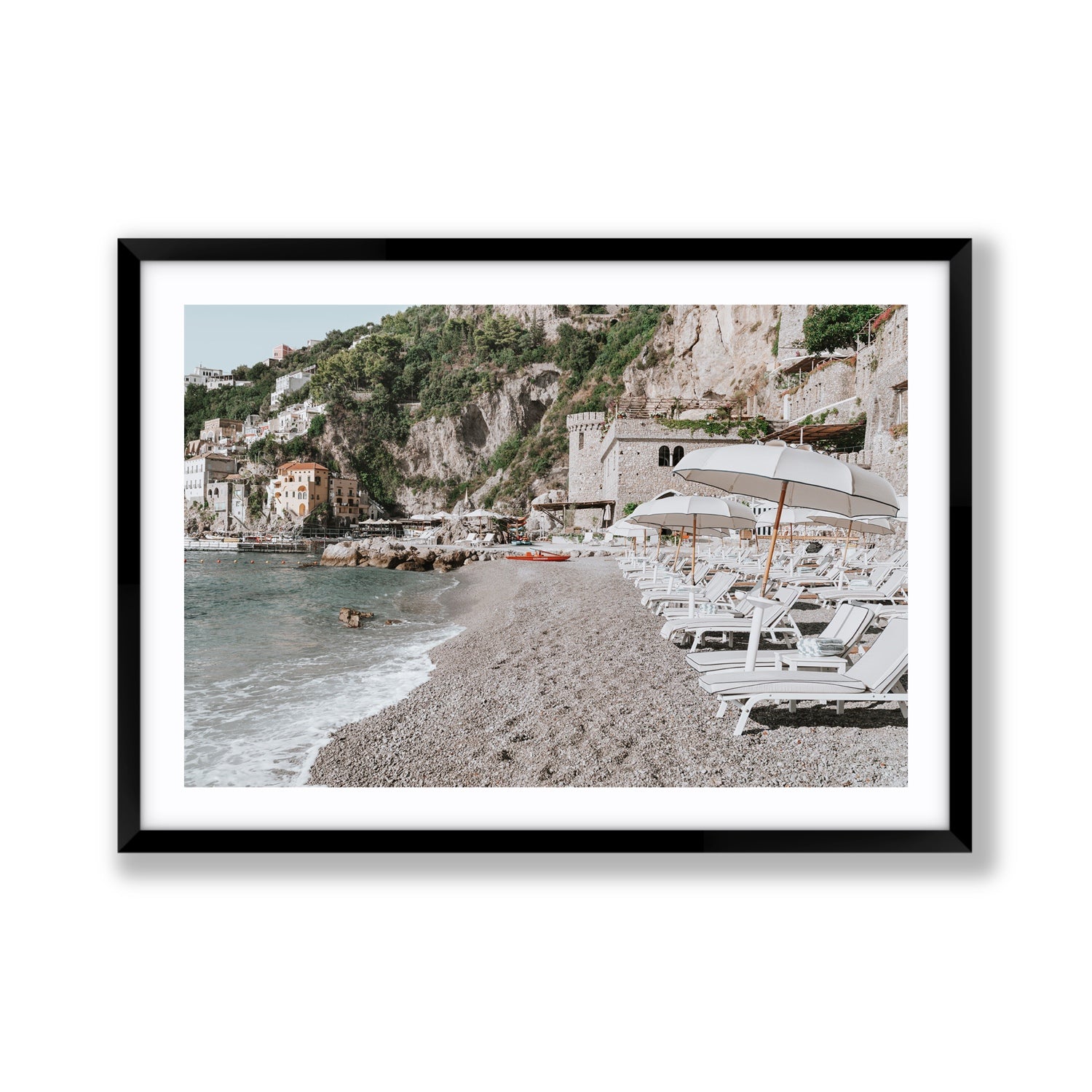 Borgo Santandrea fine art print, Amalfi, Italy, Giant, Black Frame · Matboard, Fine Art Print