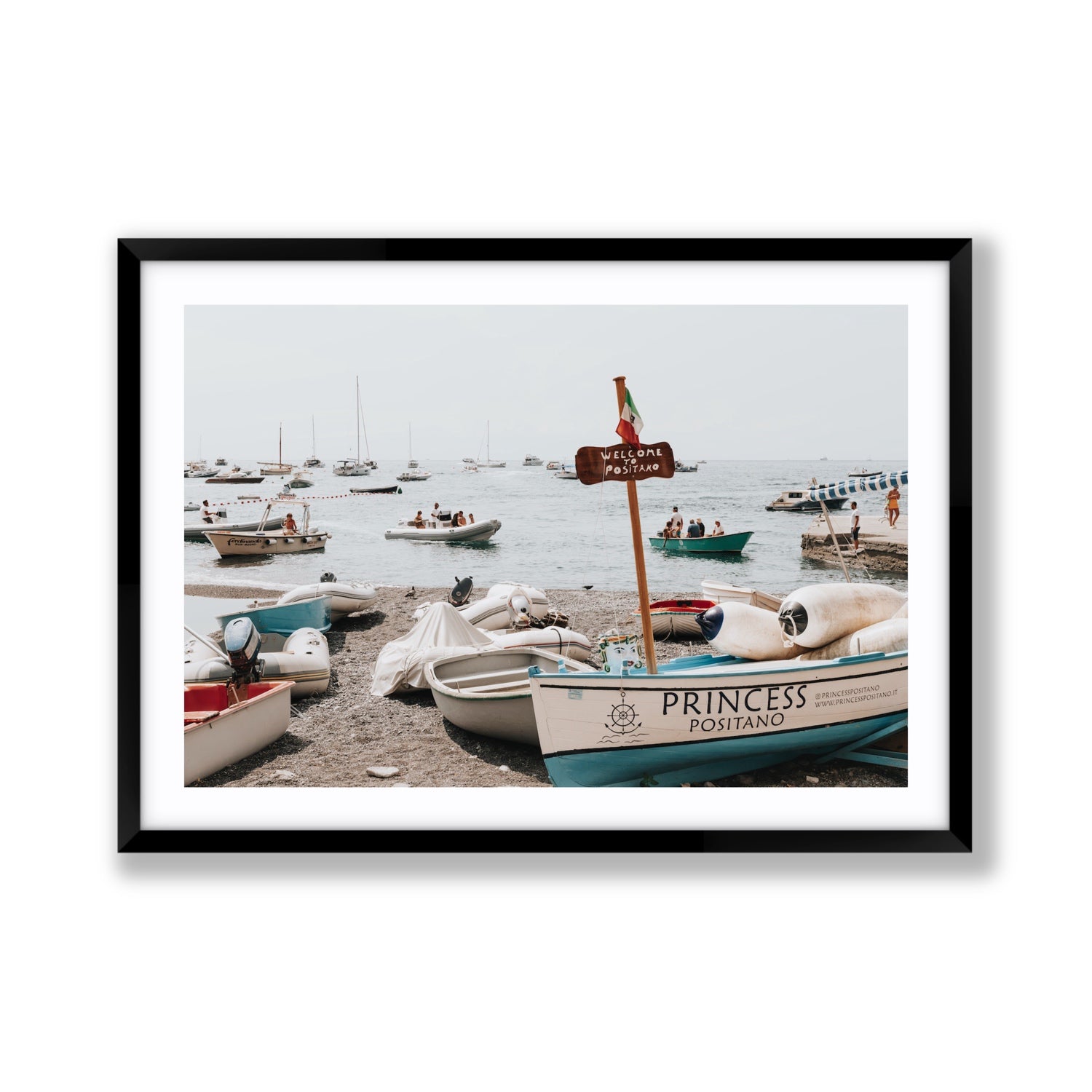Princess Positano fine art print, Positano, Italy, Giant, Black Frame · Matboard, Fine Art Print