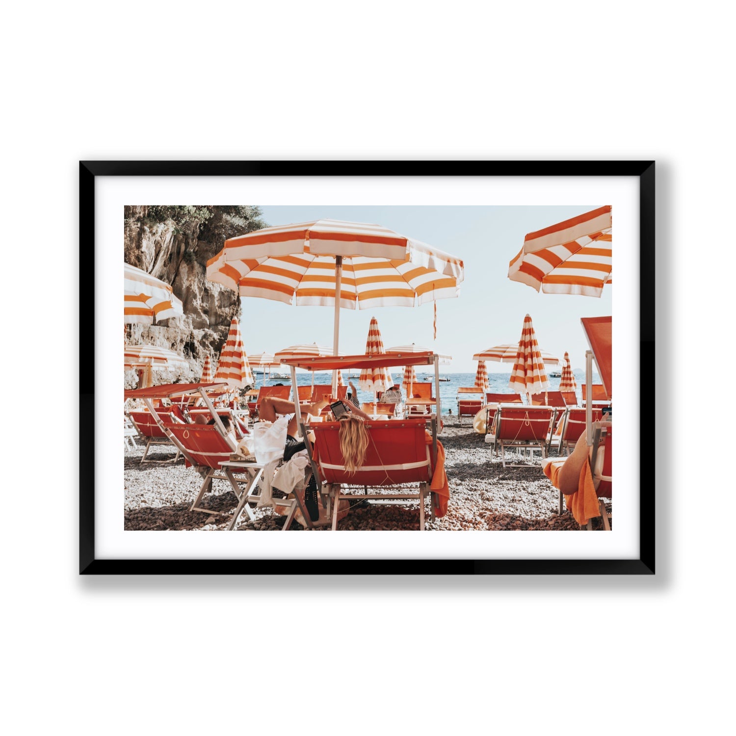 Digital Dreamer fine art print, Positano, Italy, Giant, Black Frame · Matboard, Fine Art Print