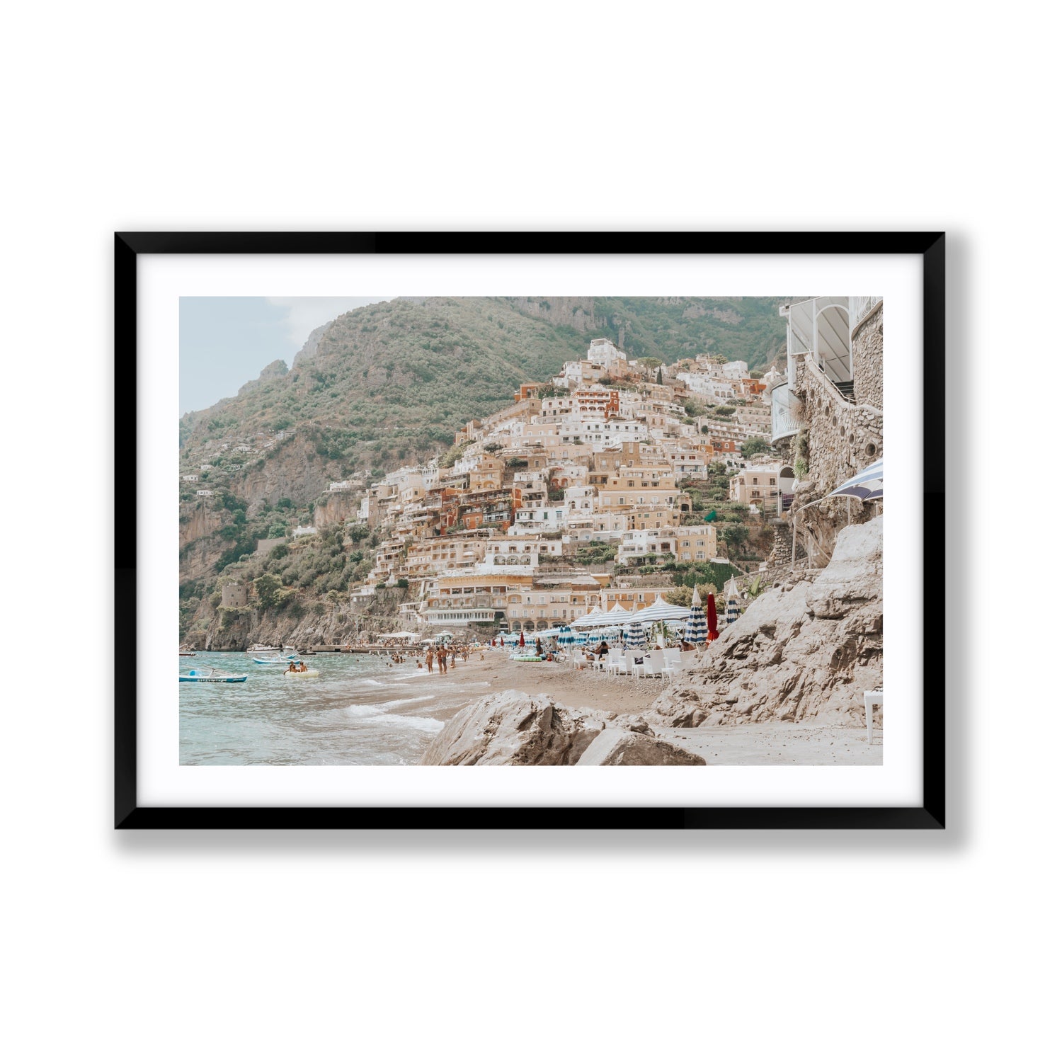 Sogno di Positano fine art print, Positano, Italy, Giant, Black Frame · Matboard, Fine Art Print