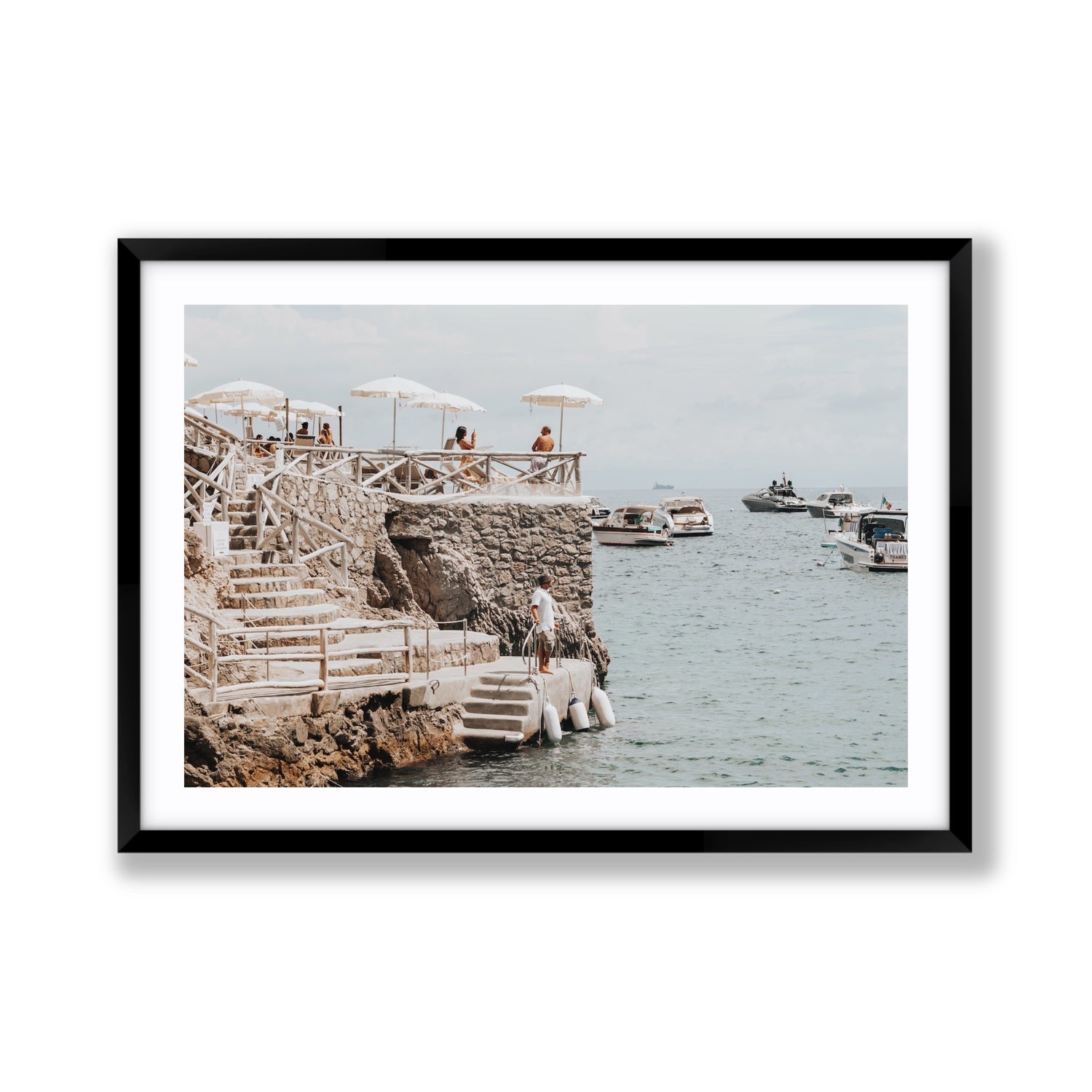 Conca Del Sogno fine art print, Nerano, Italy, Giant, Black Frame · Matboard, Fine Art Print