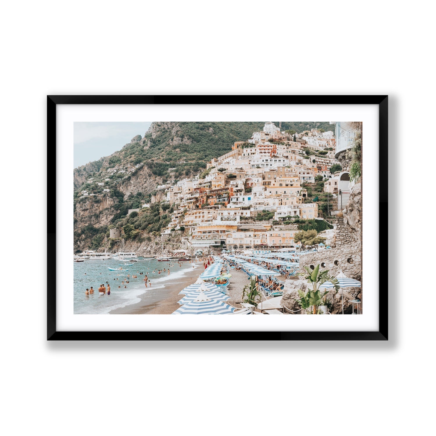 Villagio Sul Mare fine art print, Positano, Italy, Giant, Black Frame · Matboard, Fine Art Print