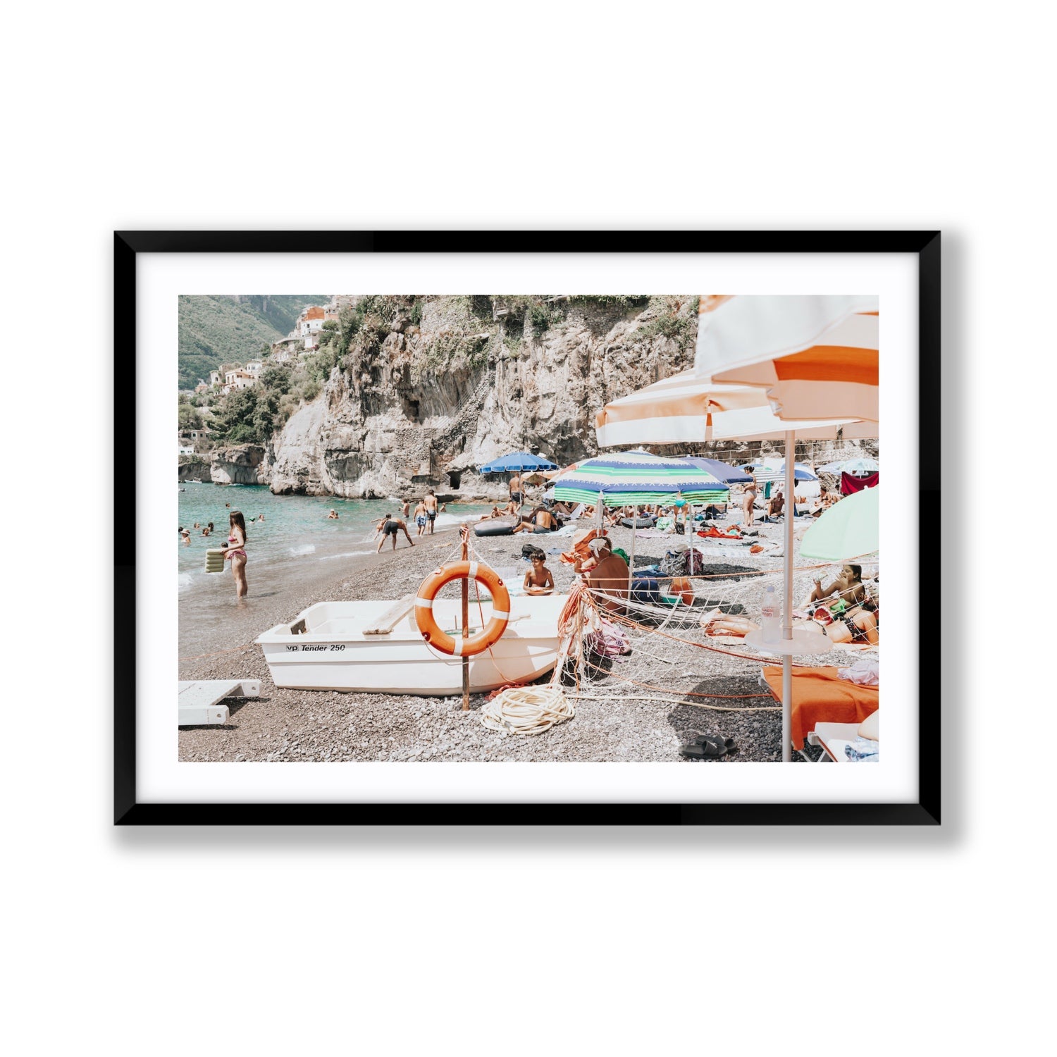 Bellezza By The Bay fine art print, Positano, Italy, Giant, Black Frame · Matboard, Fine Art Print