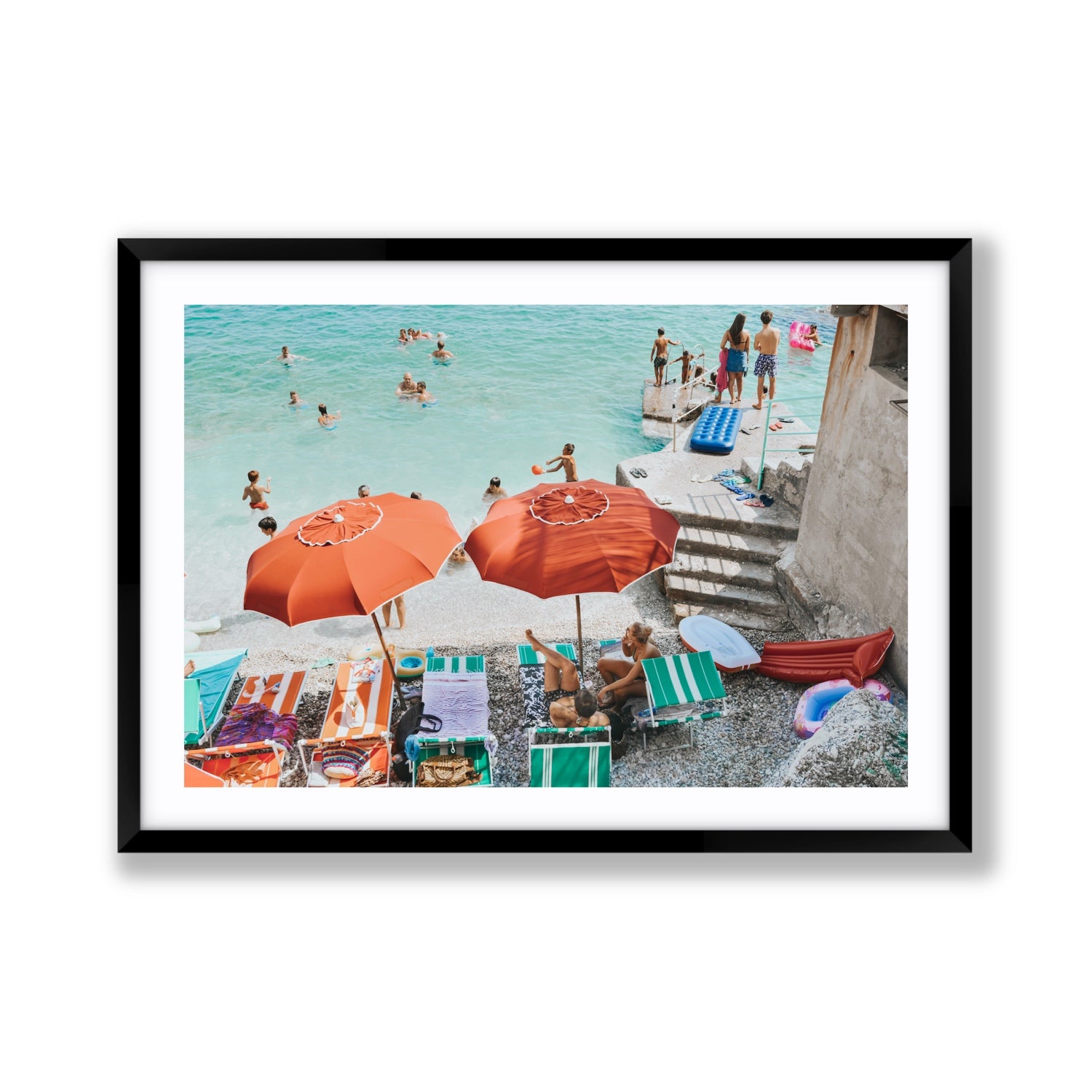 Water Wonderland fine art print, Capri, Italy, Giant, Black Frame · Matboard, Fine Art Print