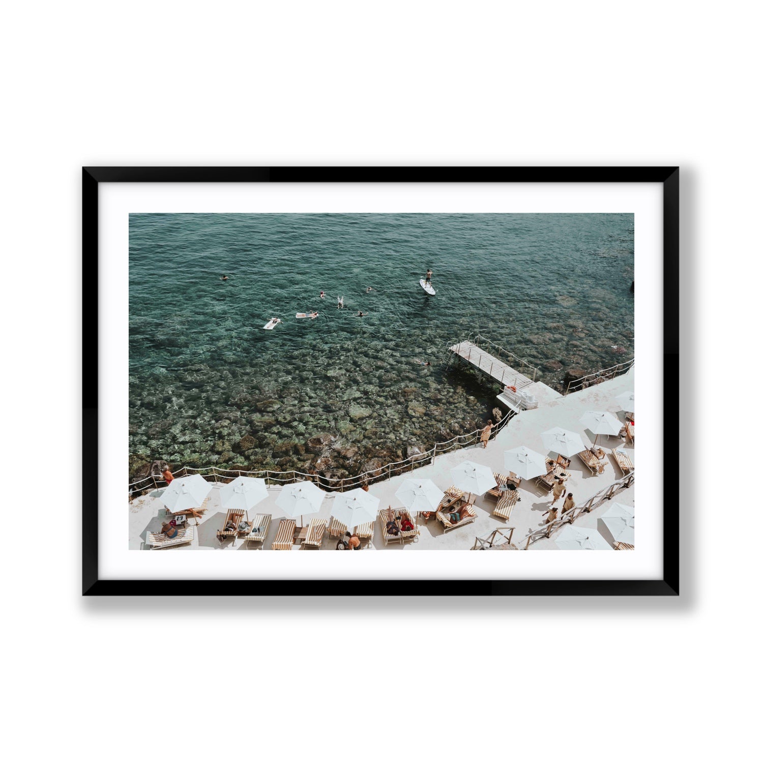 Our Tuscan Dream Tuscany Italian wall art Giant fine art print in black frame with matboard
