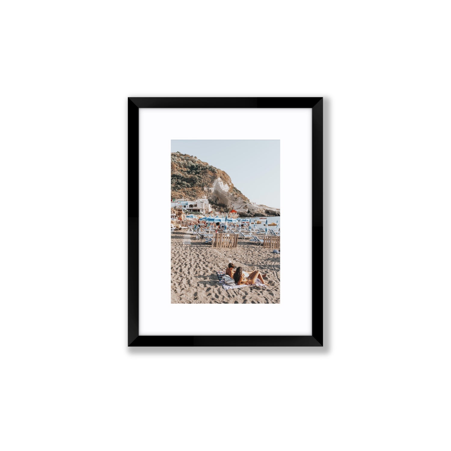 Beach Buddies fine art print, Ischia, Italy, Small, Black Frame · Matboard, Fine Art Print