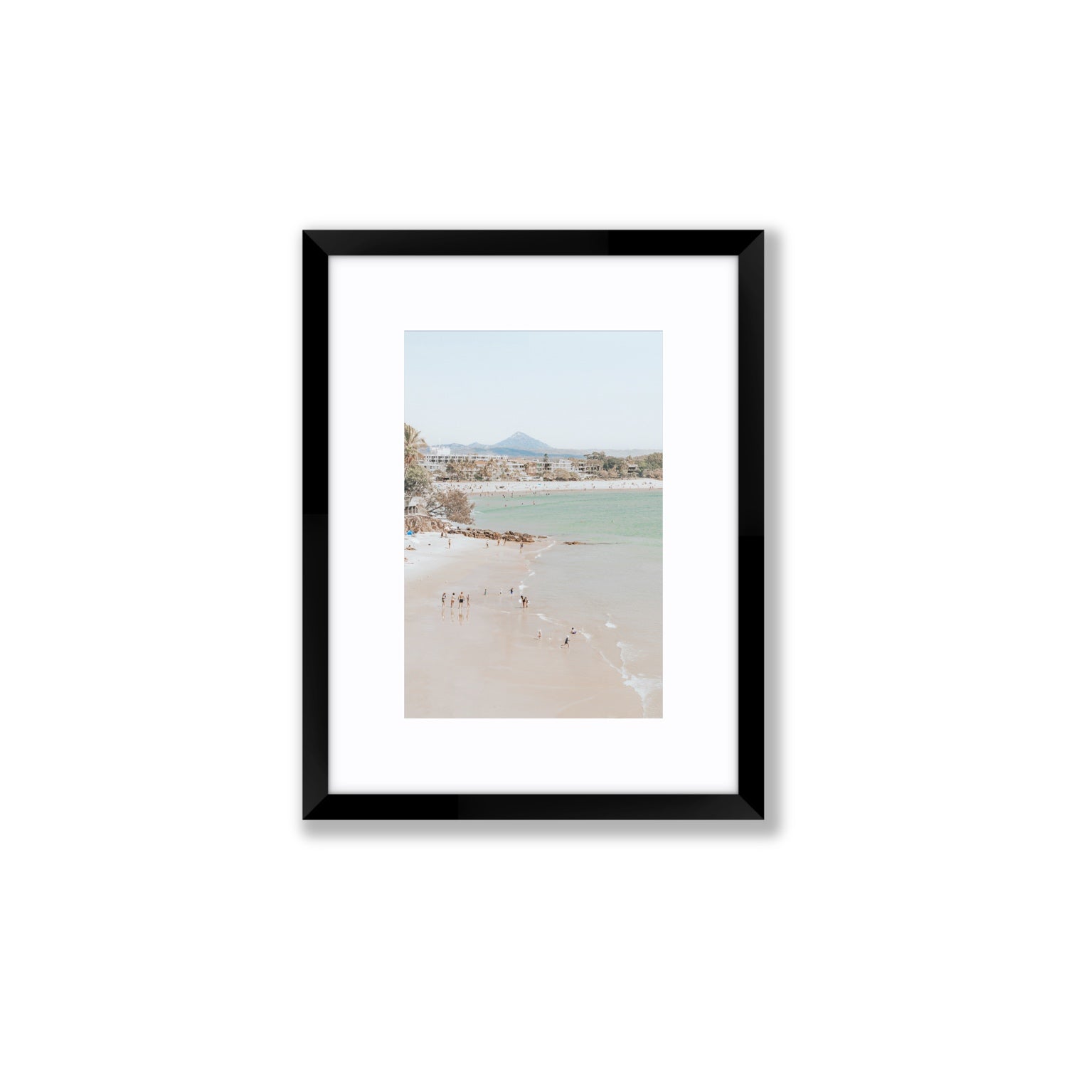 Little Cove Shallows fine art print, Noosa, Australia, coastal scenes artwork, Small, Black Frame · Matboard, Fine Art Print