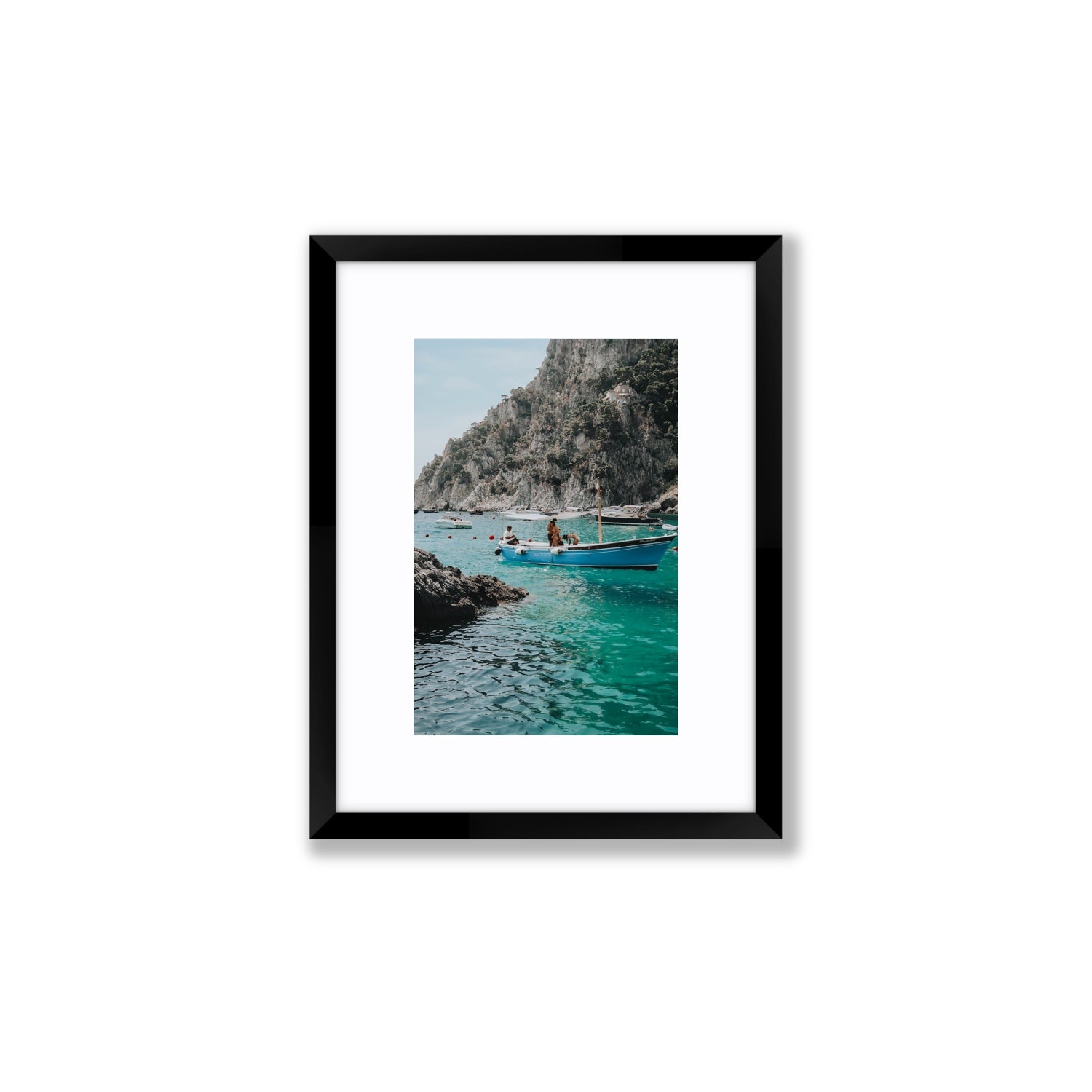 Emerald Escape fine art print, Capri, Italy, Small, Black Frame · Matboard, Fine Art Print