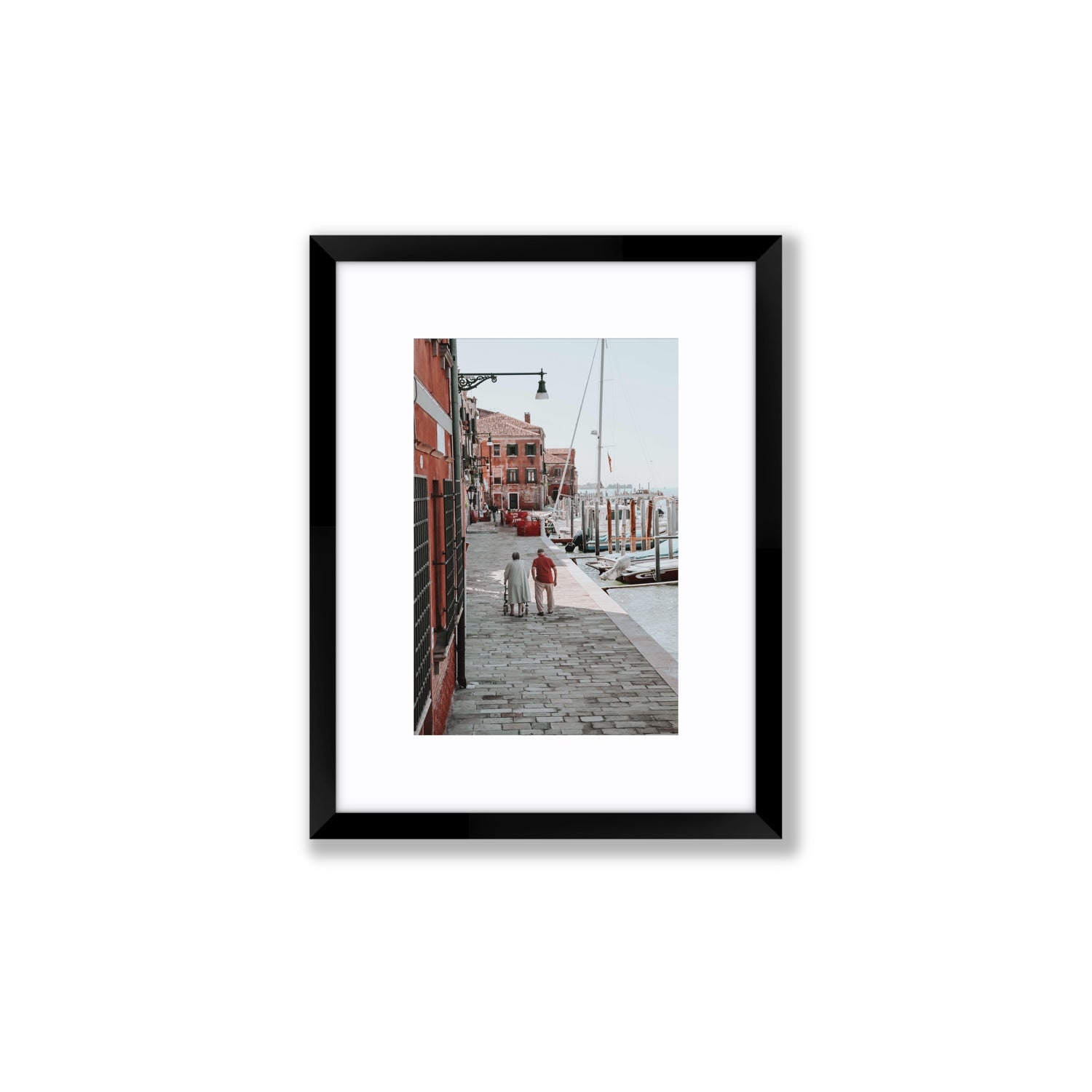 OG Casanova Venice Italian wall art Small fine art print in black frame with matboard