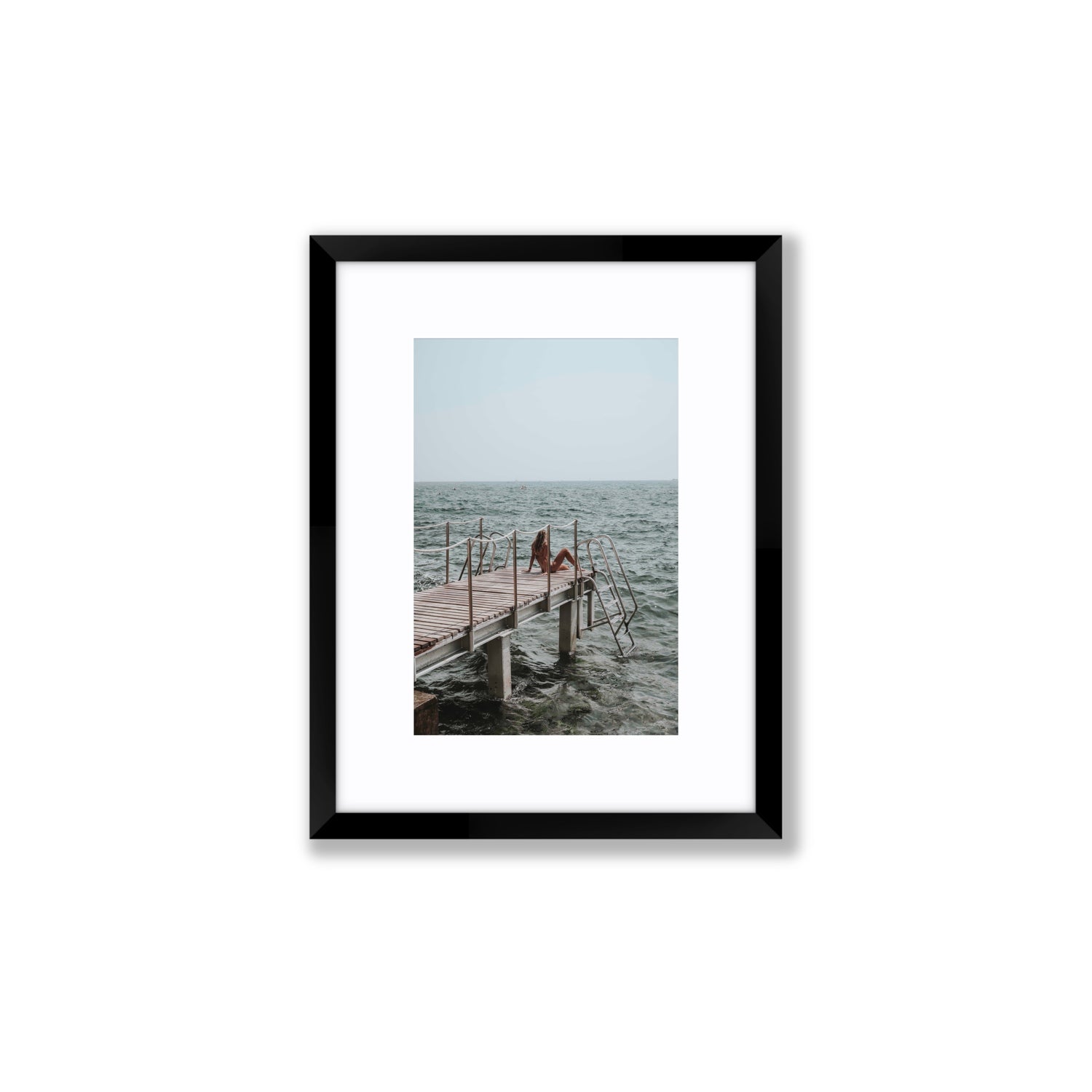 The Dock's Whisper fine art print, Tuscany, Italy, Small, Black Frame · Matboard, Fine Art Print