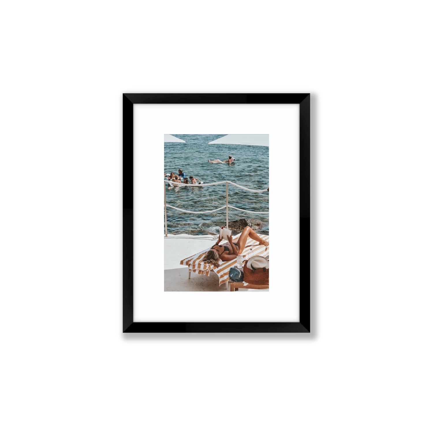 Cloud Nine Tuscany Italian decor wall art Small fine art print in black frame with matboard