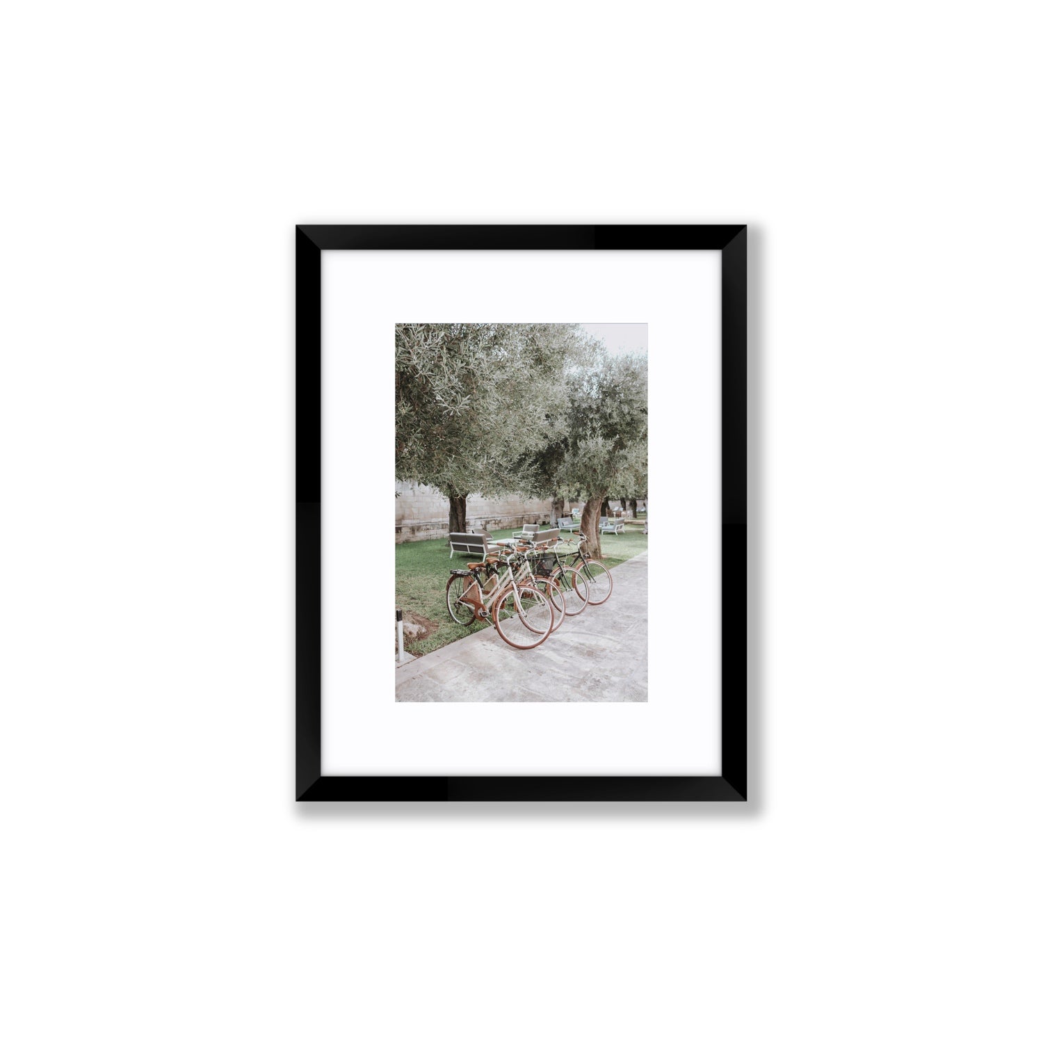 Classic Cruisers Puglia wall art Small fine art print in black frame with matboard