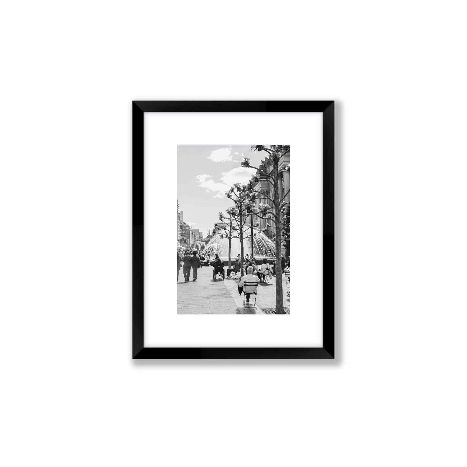 Luminary Noir New York NYC Black & White wall art Small fine art print in black frame with matboard