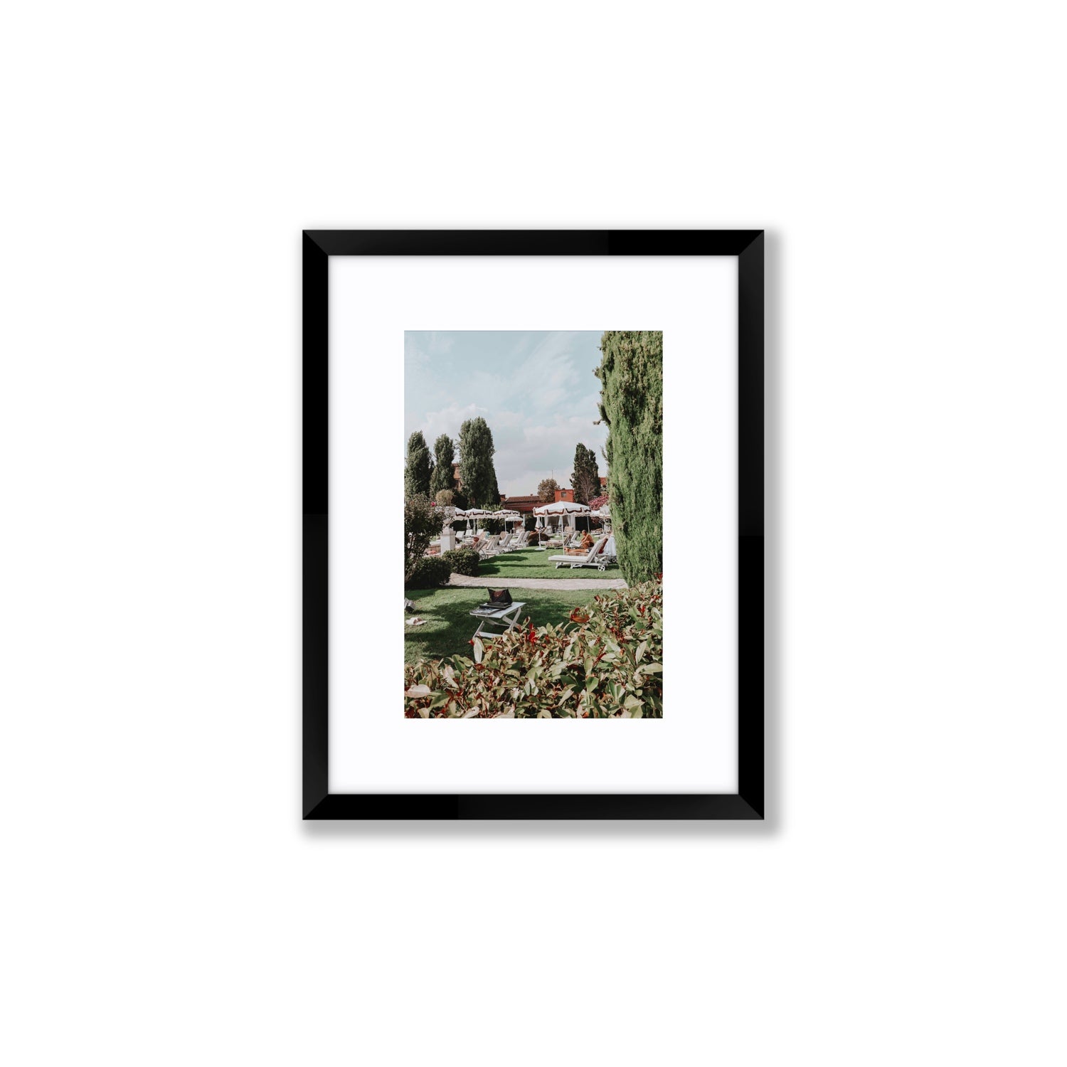 Private Serenity Venice Italian wall art Small fine art print in black frame with matboard