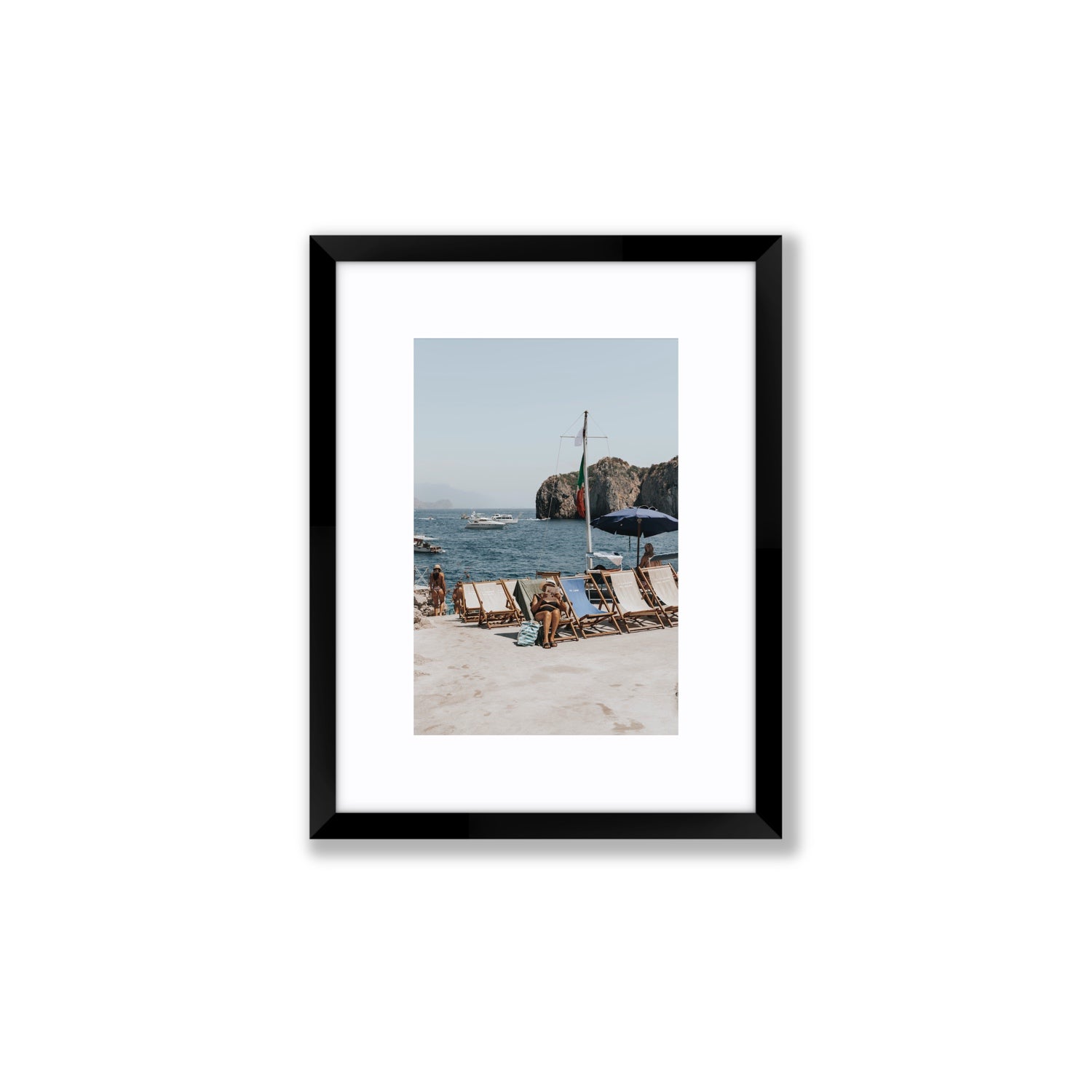 Vintage Sun Goddess fine art print, Capri, Italy, Small, Black Frame · Matboard, Fine Art Print