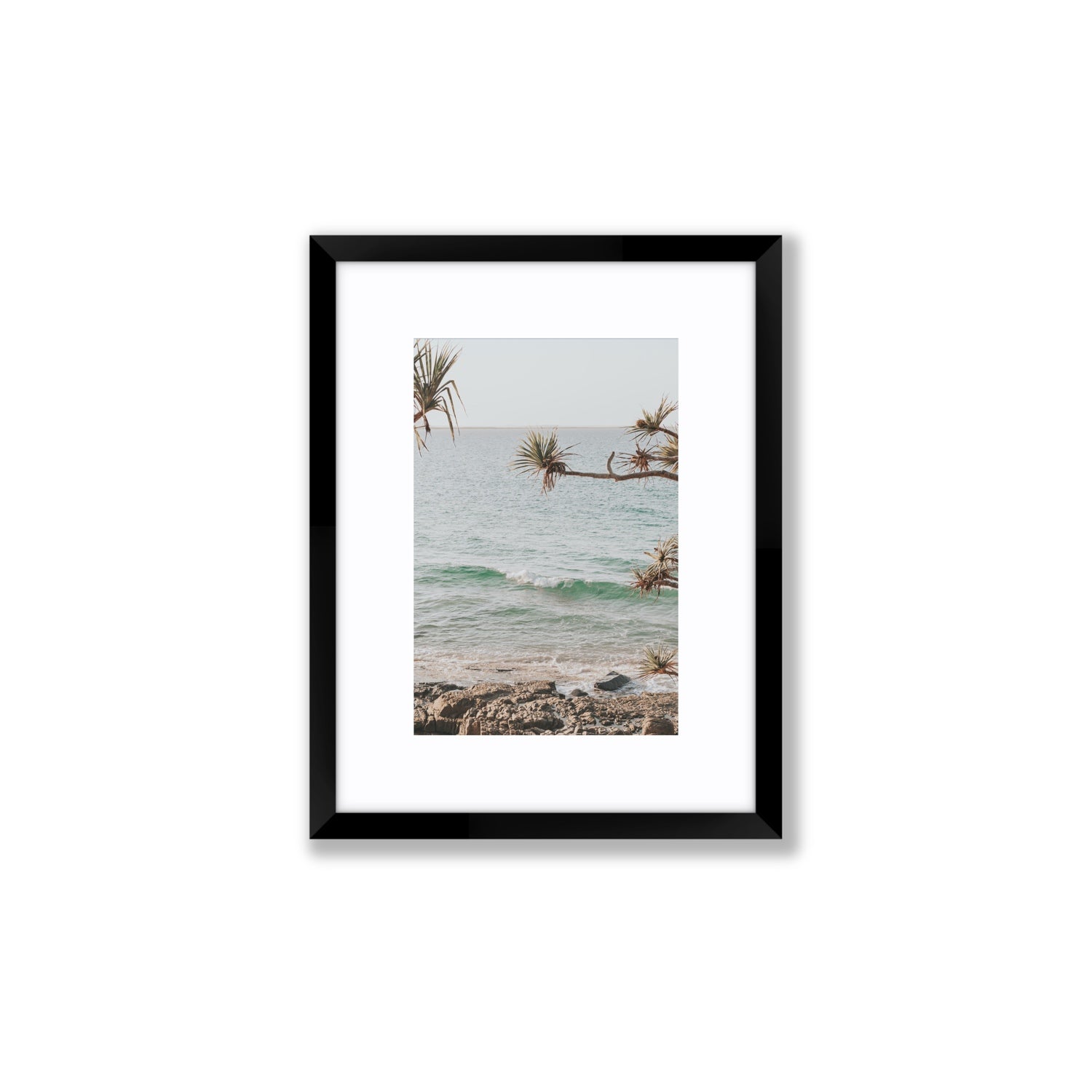 Good Vibrations fine art print, Noosa, Australia, coastal scenes artwork, Small, Black Frame · Matboard, Fine Art Print