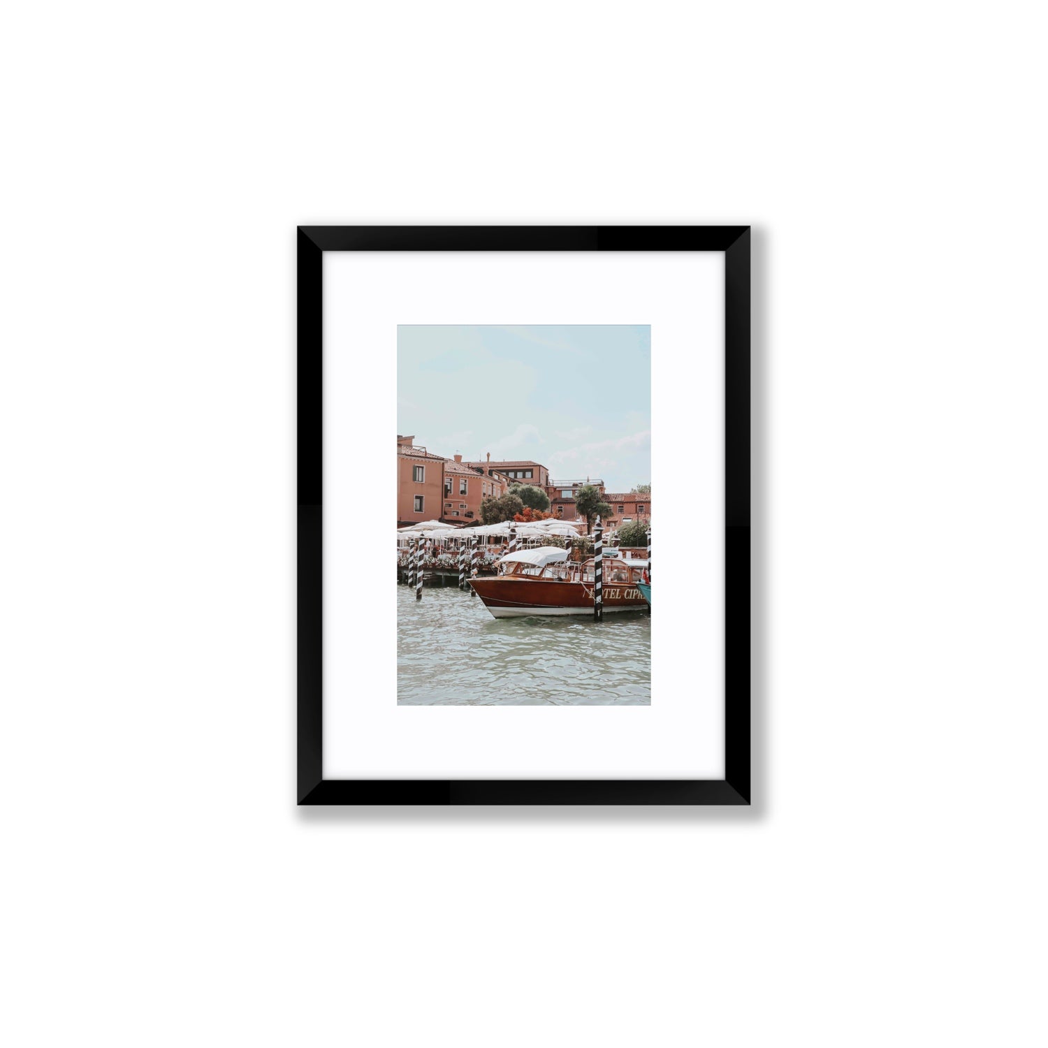 Queen Of The Adriatic Venice Italian wall art Small fine art print in black frame with matboard