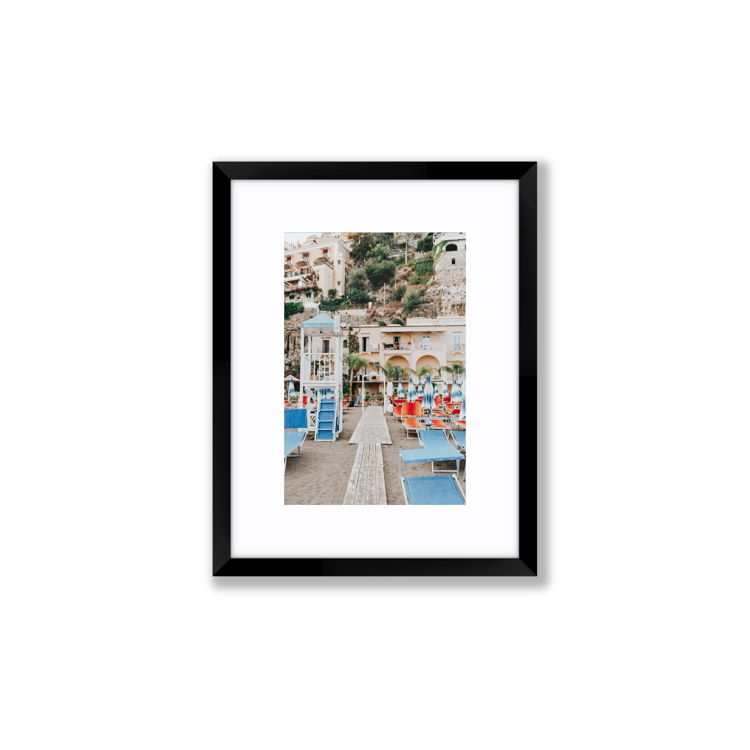 Torre Di Salvataggio fine art print, Positano, Italy, Small, Black Frame · Matboard, Fine Art Print