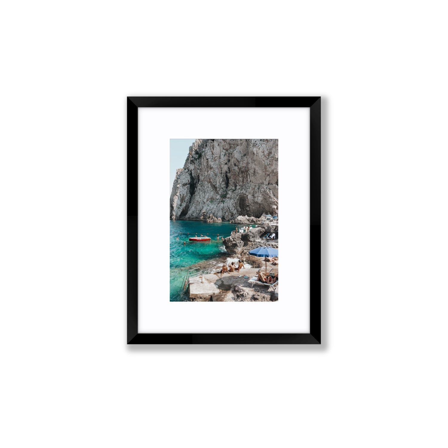 Tranquility fine art print, Capri, Italy, Small, Black Frame · Matboard, Fine Art Print