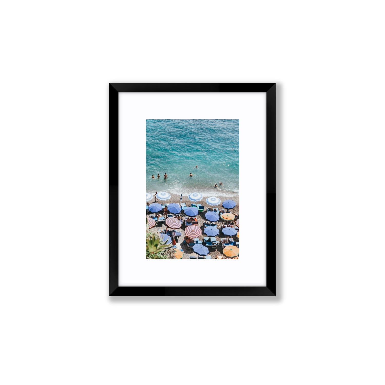 Paradise Beach fine art print, Positano, Italy, Small, Black Frame · Matboard, Fine Art Print