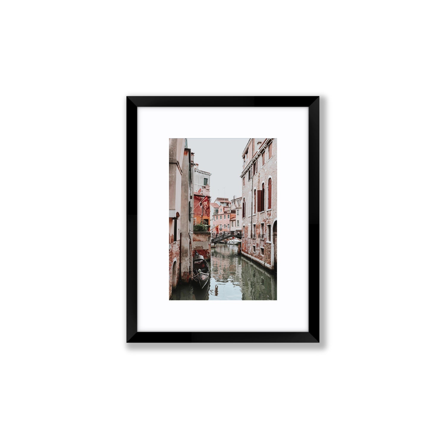 Laguna Veneta Venice Italian wall art Small fine art print in black frame with matboard