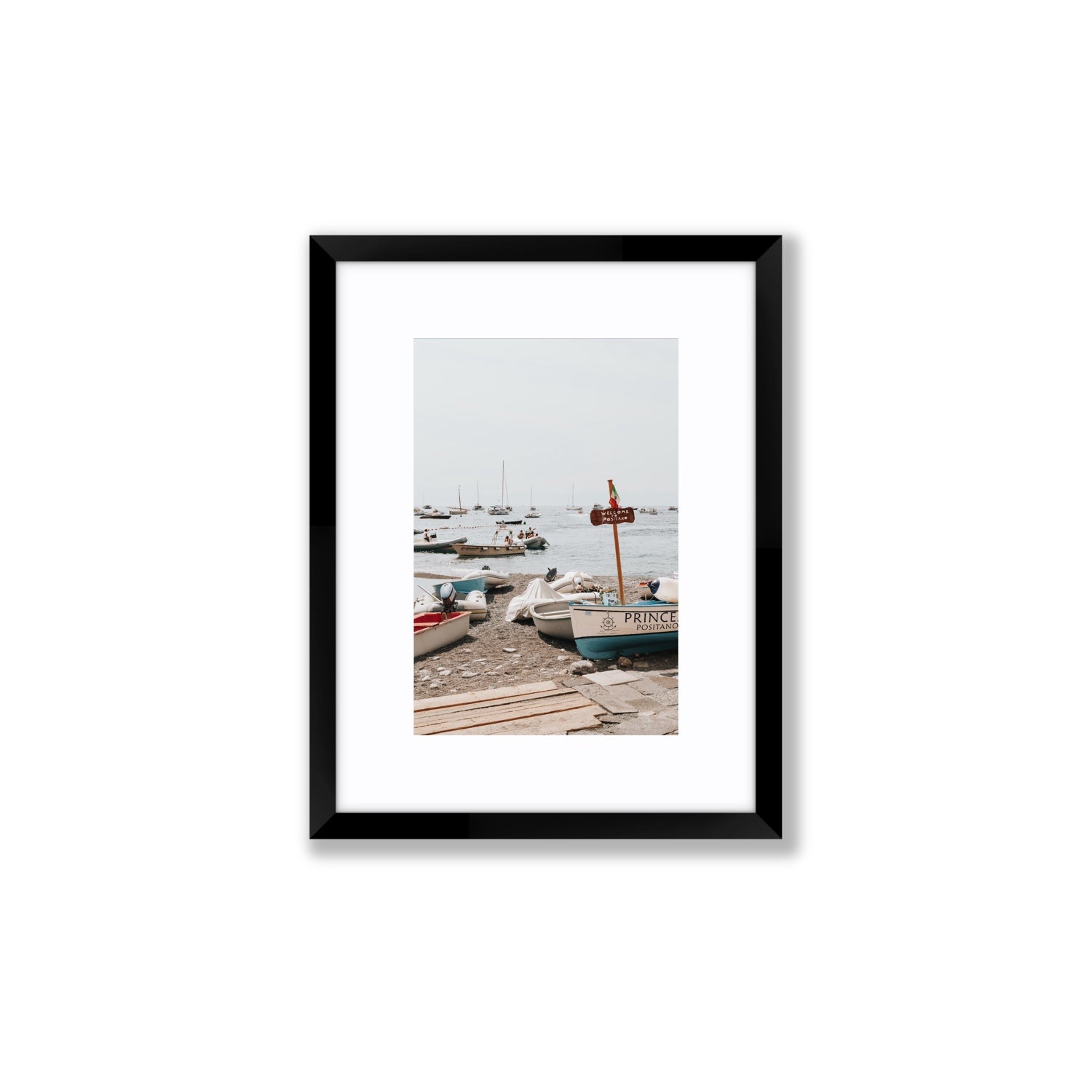 Coming Home fine art print, Positano, Italy, Small, Black Frame · Matboard, Fine Art Print