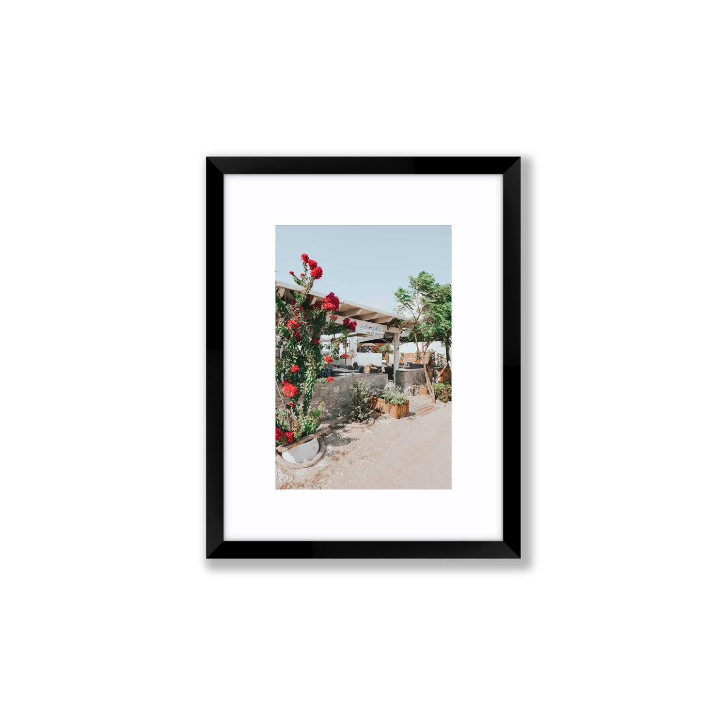 Yialo Yialo fine art print, Mykonos, Greece, Small, Black Frame · Matboard, Fine Art Print