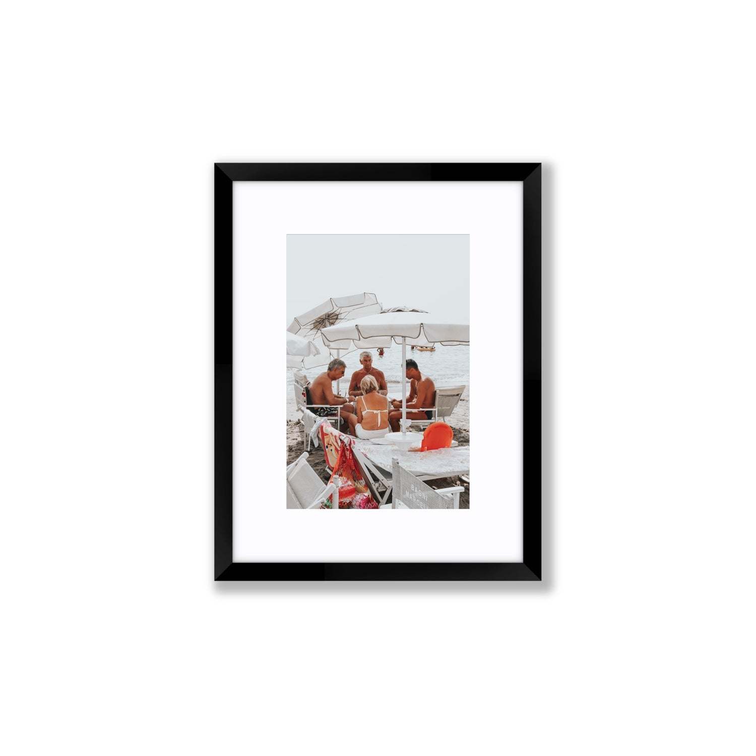 Luck Of The Draw fine art print, Alassio, Italy, Small, Black Frame · Matboard, Fine Art Print