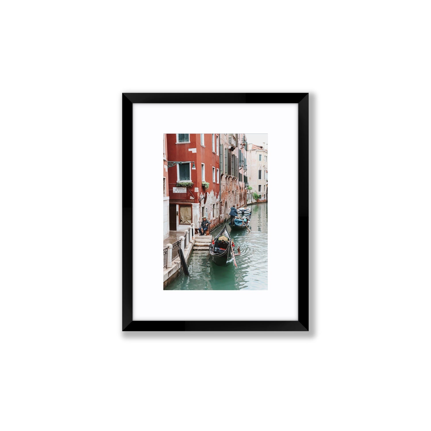 The Merchant Venice Canal Italian wall art Small fine art print in black frame with matboard