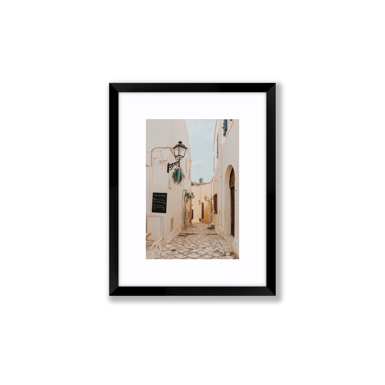 Twilight Passage Puglia Italian wall art Small fine art print in black frame with matboard