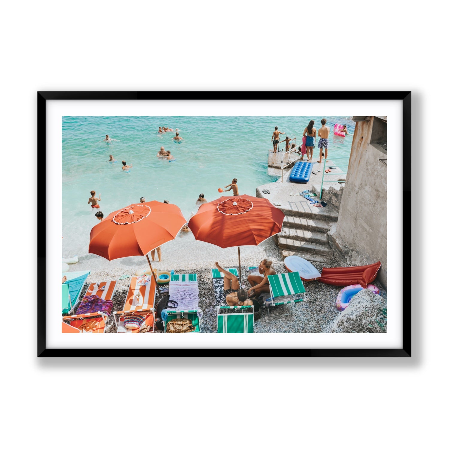 Water Wonderland fine art print, Capri, Italy, Gallery, Black Frame · Matboard, Fine Art Print