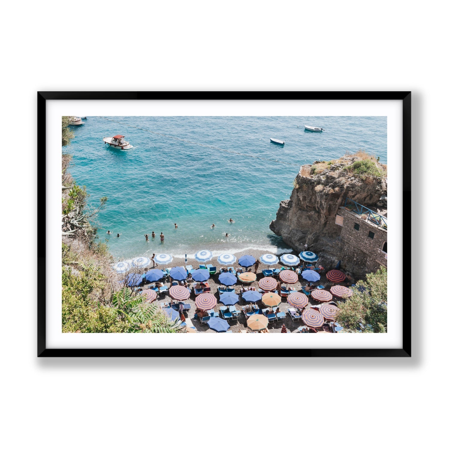 The Cove fine art print, Positano, Italy, Gallery, Black Frame · Matboard, Fine Art Print