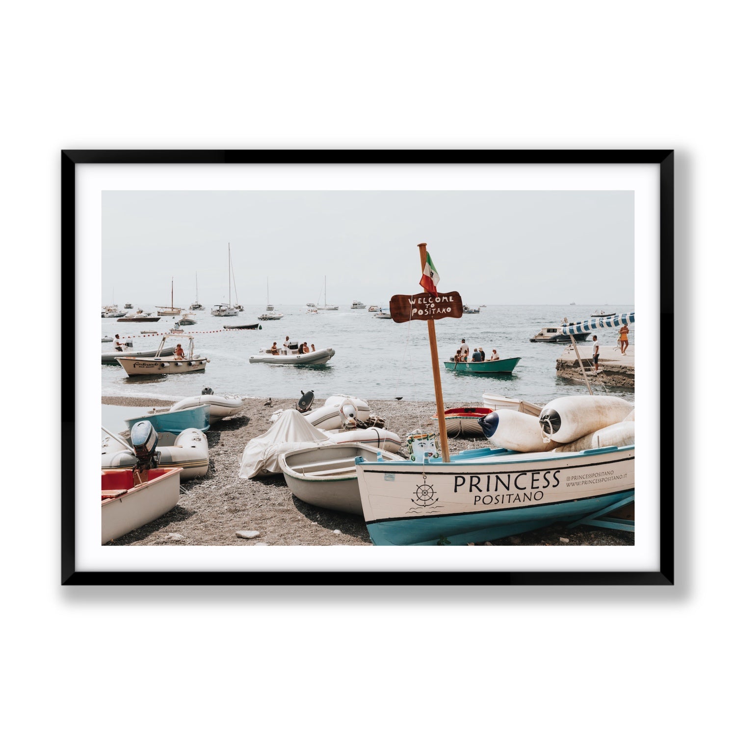 Princess Positano fine art print, Positano, Italy, Gallery, Black Frame · Matboard, Fine Art Print
