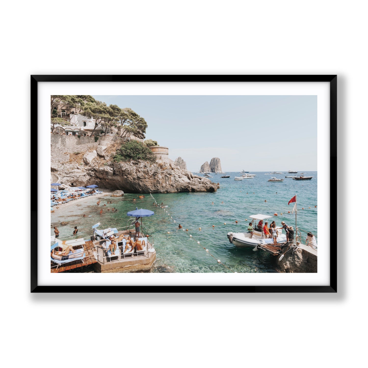 Torre Saracena fine art print, Capri, Italy, Gallery, Black Frame · Matboard, Fine Art Print