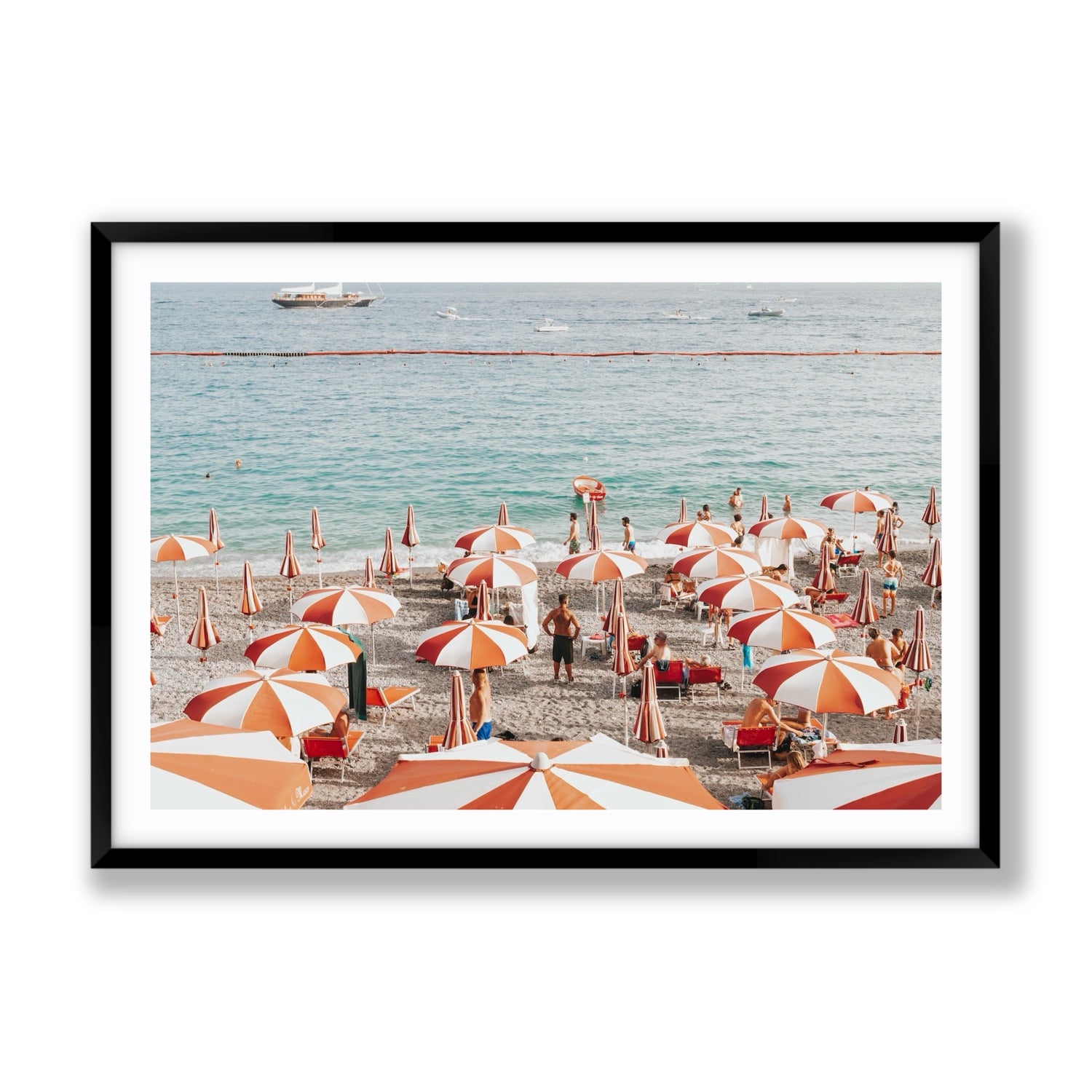 That's Amore Amalfi Mediterranean wall art Gallery fine art print in black frame with matboard