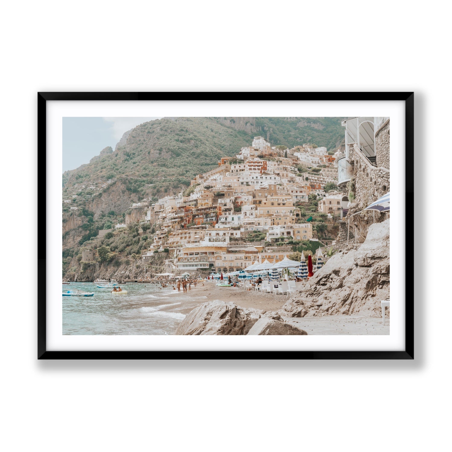 Sogno di Positano fine art print, Positano, Italy, Gallery, Black Frame · Matboard, Fine Art Print