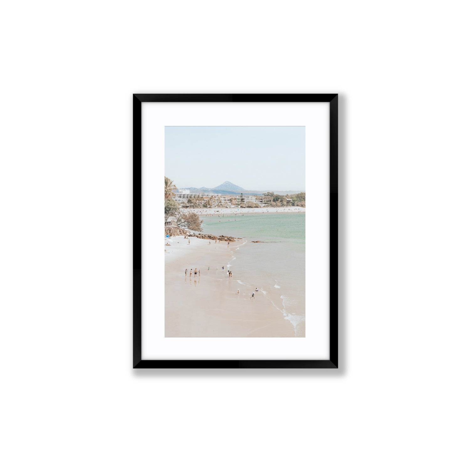 Little Cove Shallows fine art print, Noosa, Australia, coastal scenes artwork, Medium, Black Frame · Matboard, Fine Art Print