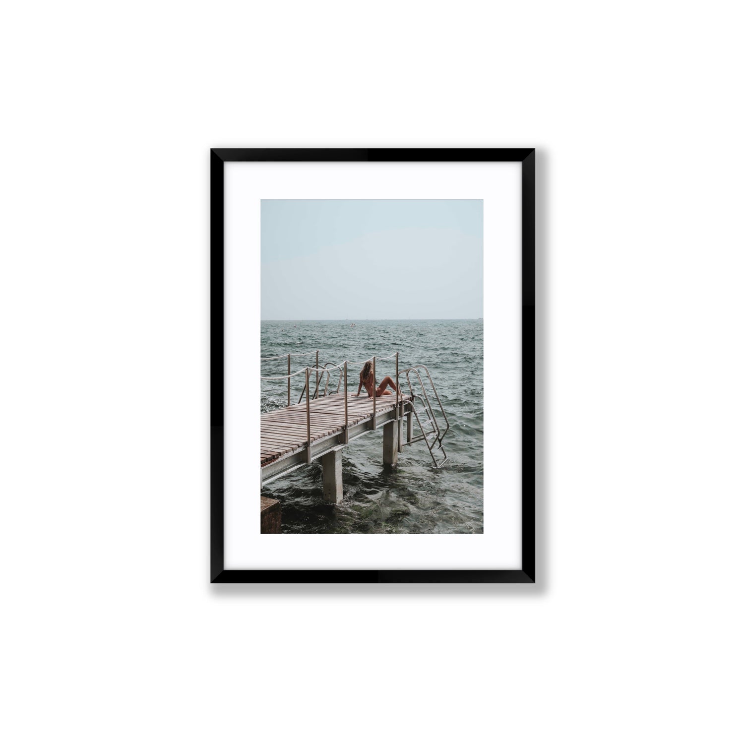 The Dock's Whisper fine art print, Tuscany, Italy, Medium, Black Frame · Matboard, Fine Art Print